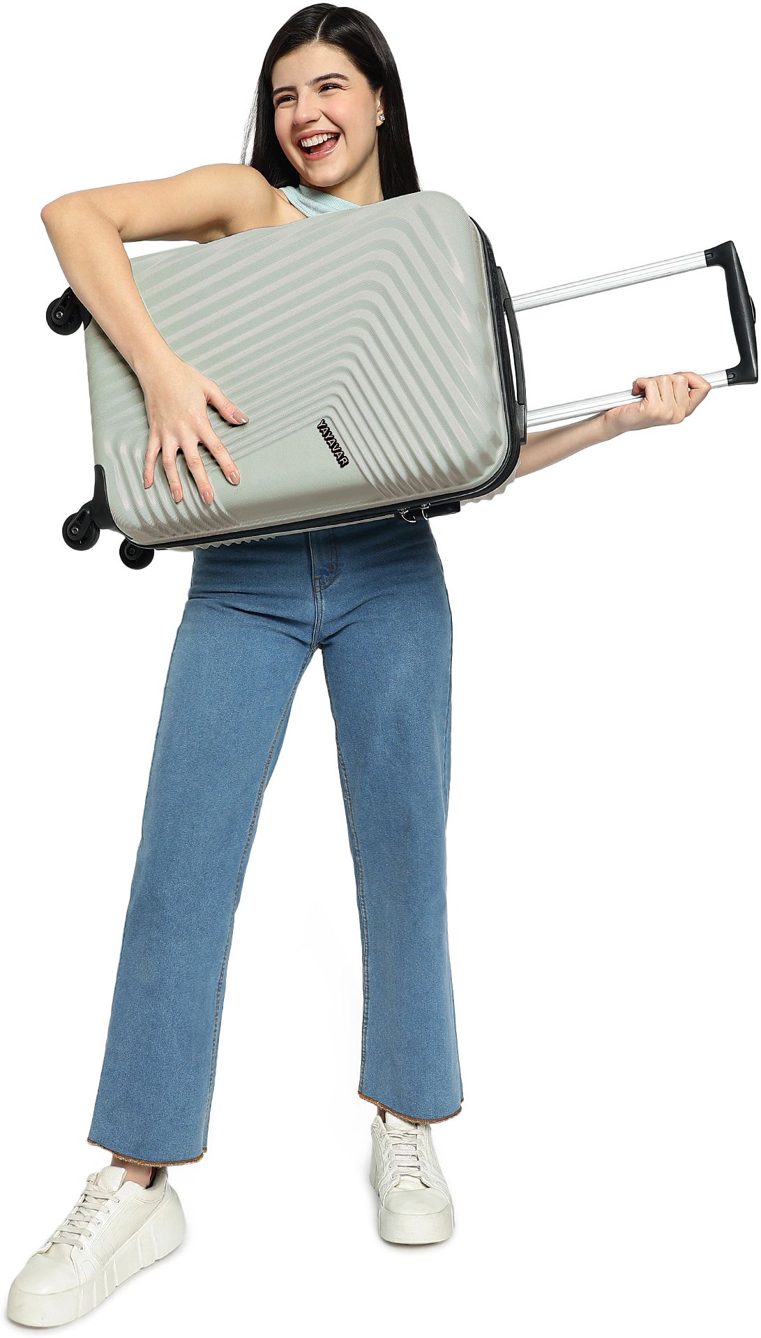 yayavar Small Cabin Suitcase (55 cm) 4 Wheels - Monaco Scratchproof 360Degree Rotating Latest Design Trolley Bag - Green-picture-43