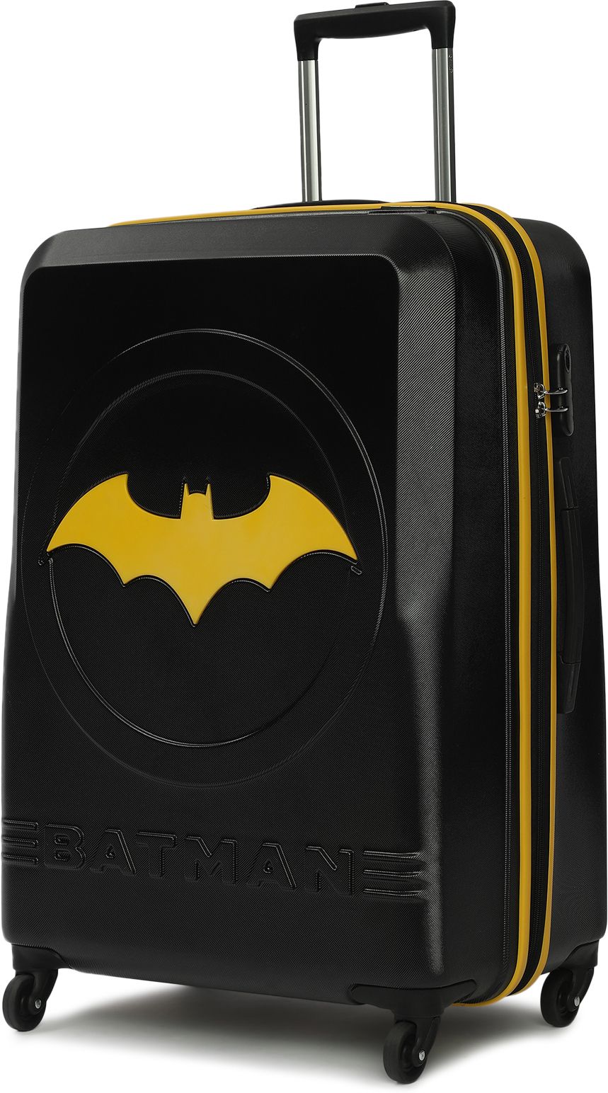 yayavar Large Check-in Suitcase (76 cm) 4 Wheels - BATMAN OFFICIAL MERCHANDISE TROLLEY WITH PREMIUM MOULDED BAT LOGO - Yellow-picture-30