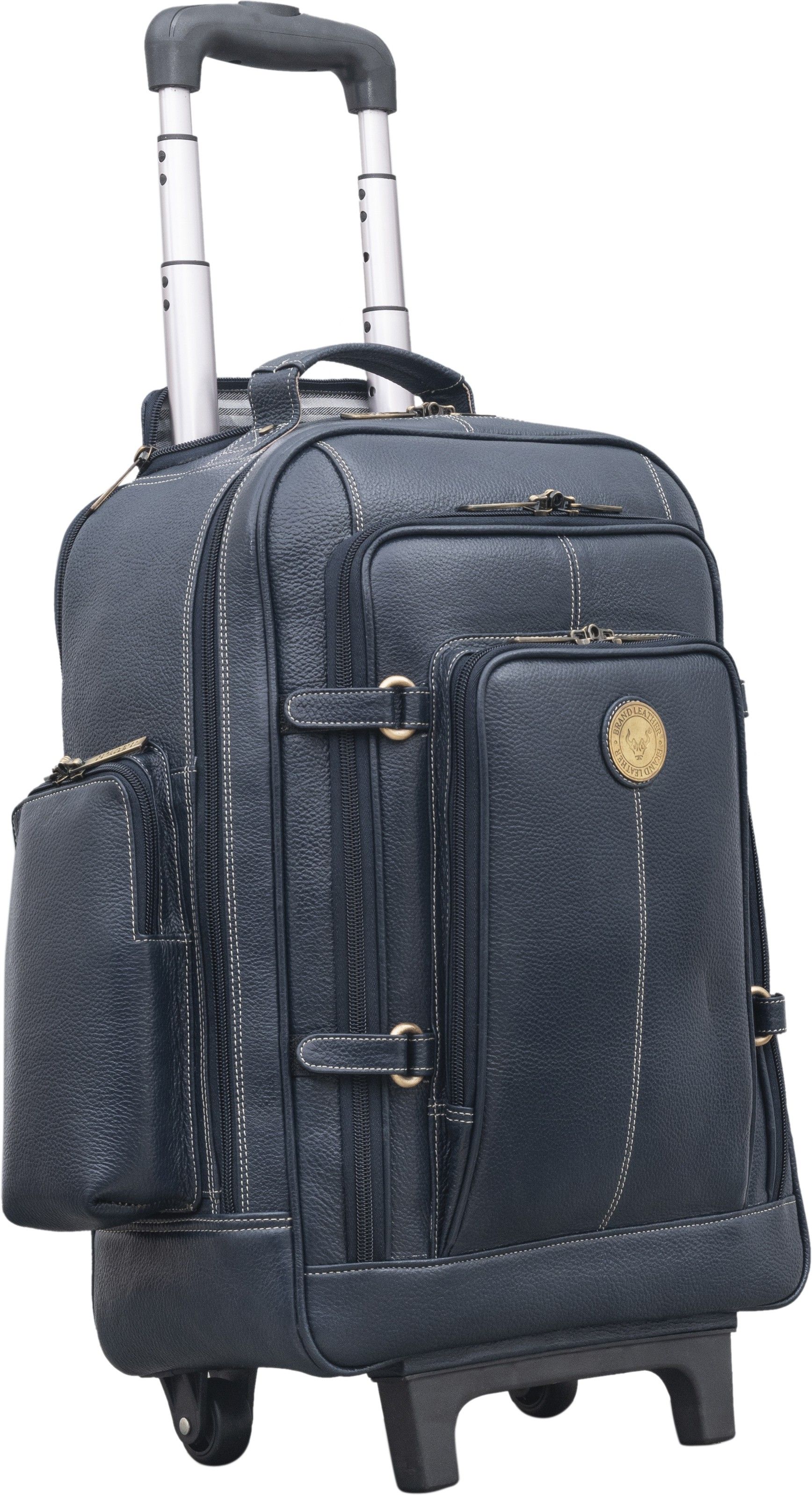 Small Cabin Suitcase (18 inch) 2 Wheels - Rolling Backpack Wheeled Laptop Backpack for Travel, Trolley Luggage Suitcase - Blue-image-26