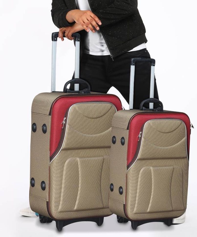 Hard Body Set of 2 Luggage 2 Wheels - UrbanFlex - Brown, Maroon-image-40