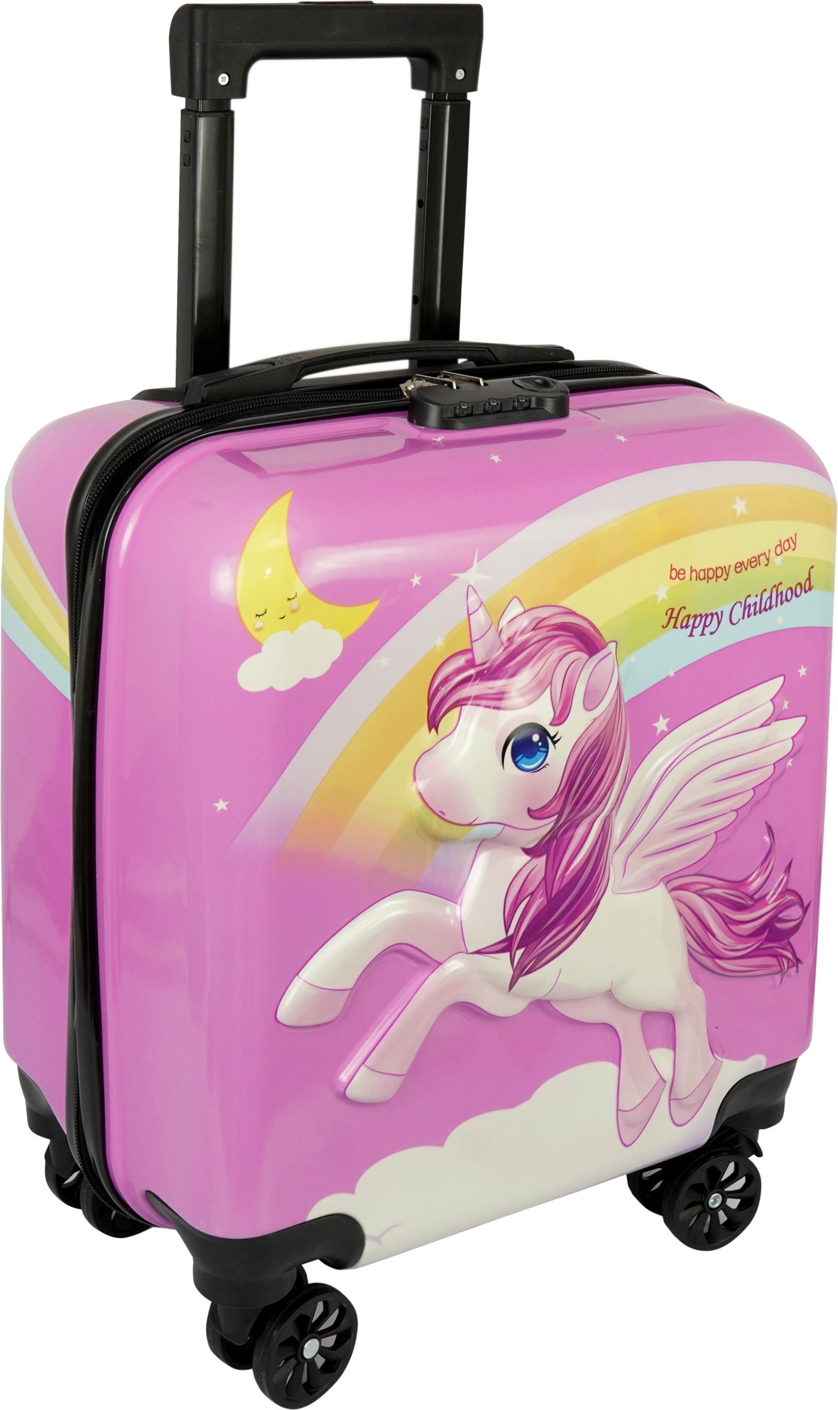 storite Small Cabin Suitcase (37 cm) 4 Wheels - 360° Rotation, Outing Travelling Luggage Kids Trolley Bag with Adjustable Handle - Multicolor-picture-10