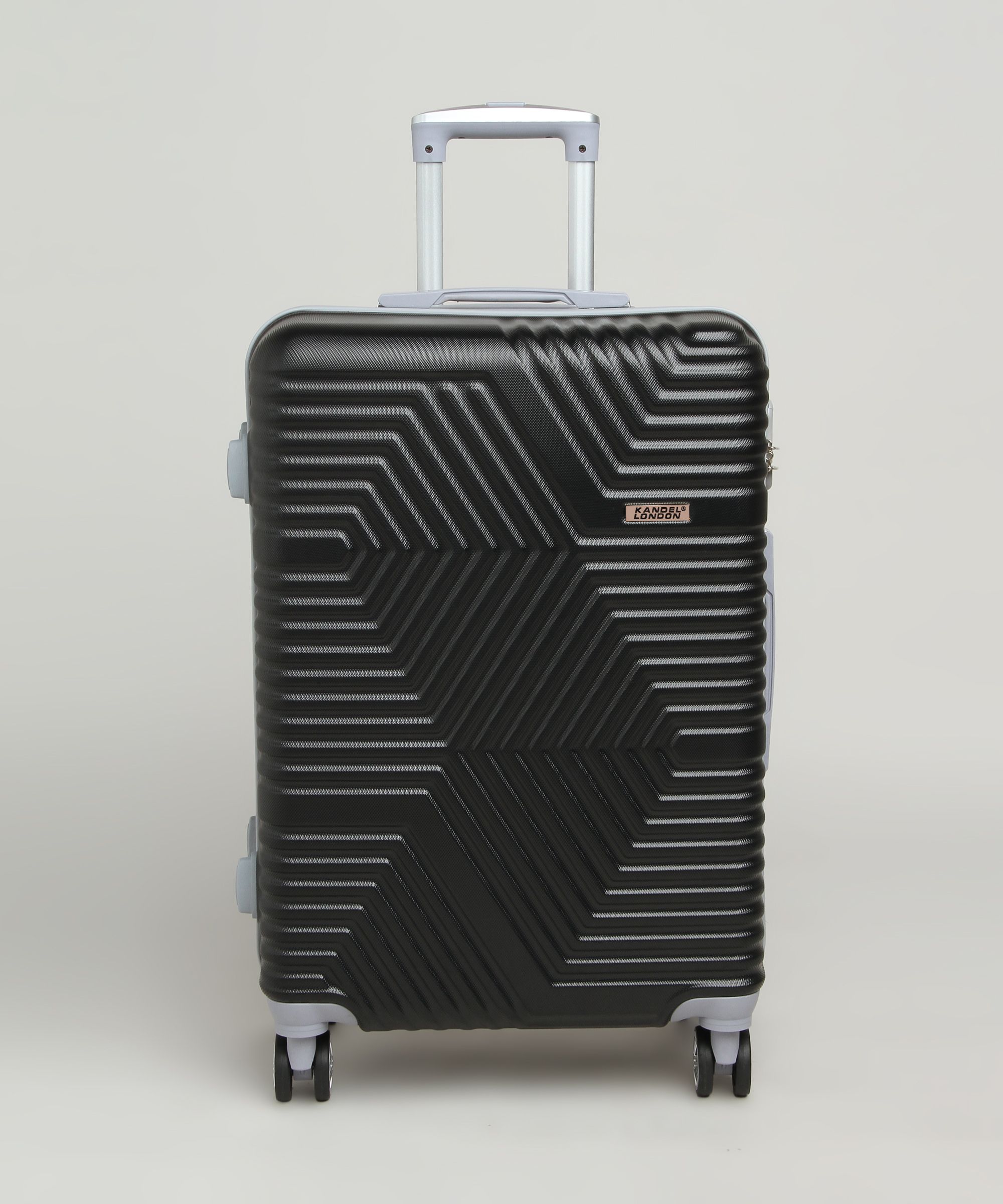 Small Check-in Suitcase (55 cm) 8 Wheels - Medium Trolley Suitcase | Hard Shell Luggage | 360 Wheels | Travel Bag (Red) - Black-image-4