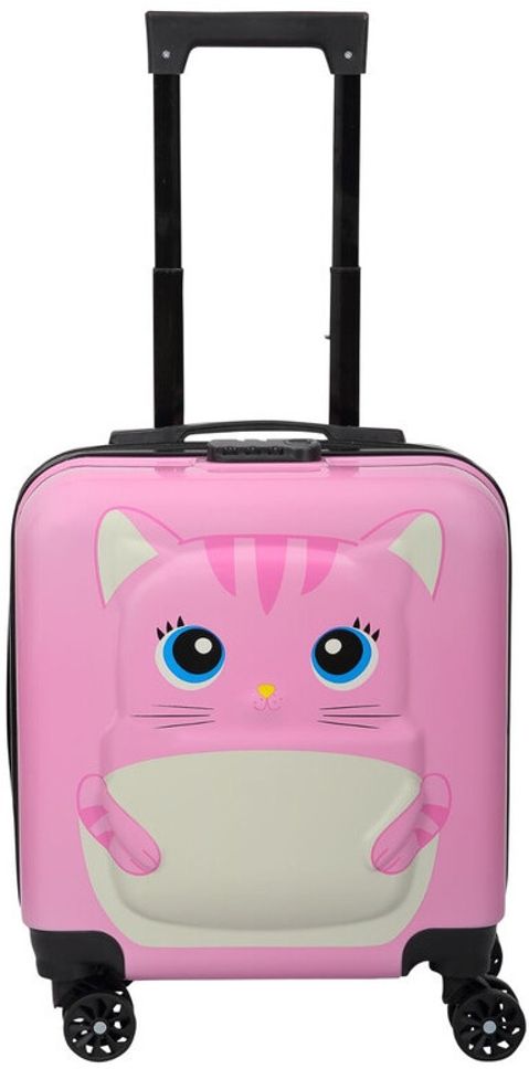 polo class Small Cabin Suitcase (32 cm) 4 Wheels - Junior Kids Trolley Bag-Pink - White-picture-17
