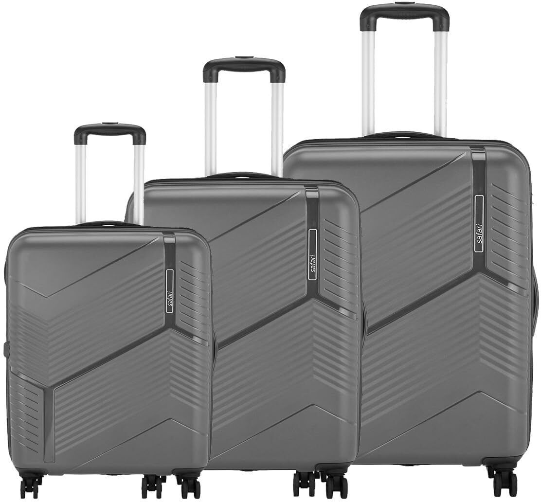 safari Hard Body Set of 3 Luggage 8 Wheels - CARTER PRO CM ( SMALL, MEIDUM, LARGE ) - Grey-picture-46