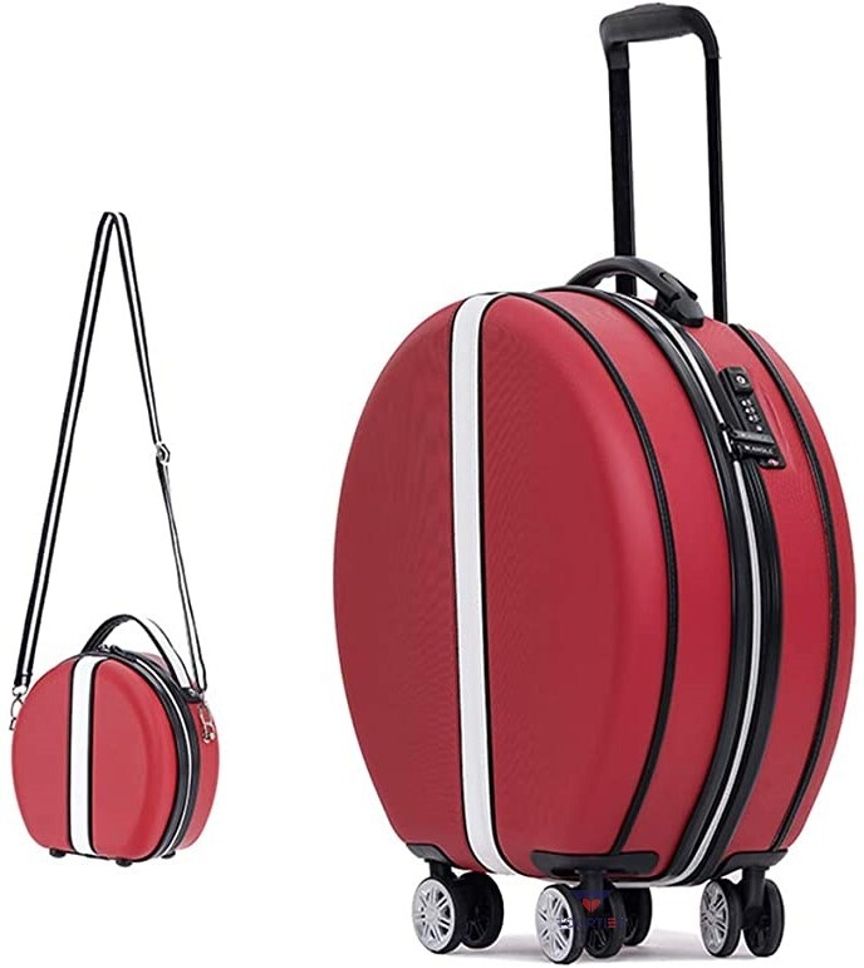 Small Cabin & Check-in Set (56 inch) 4 Wheels - 20 Inch Luggage Suitcase Travel Trolley Cabin Bag With 4 Double Spinner Wheels - Red-image-34