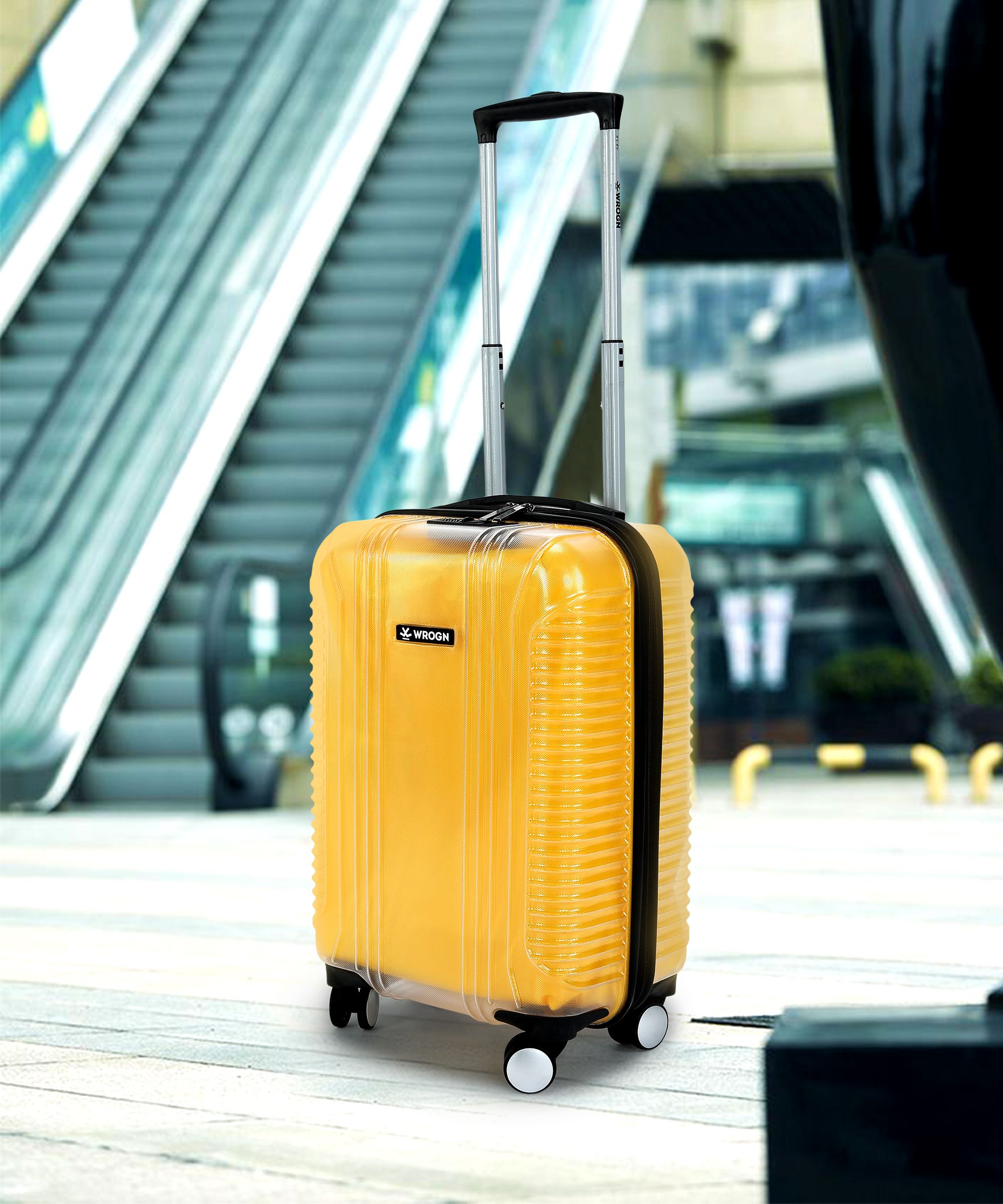 Small Cabin Suitcase (55 cm) 8 Wheels - Clearcase - Yellow-image-36