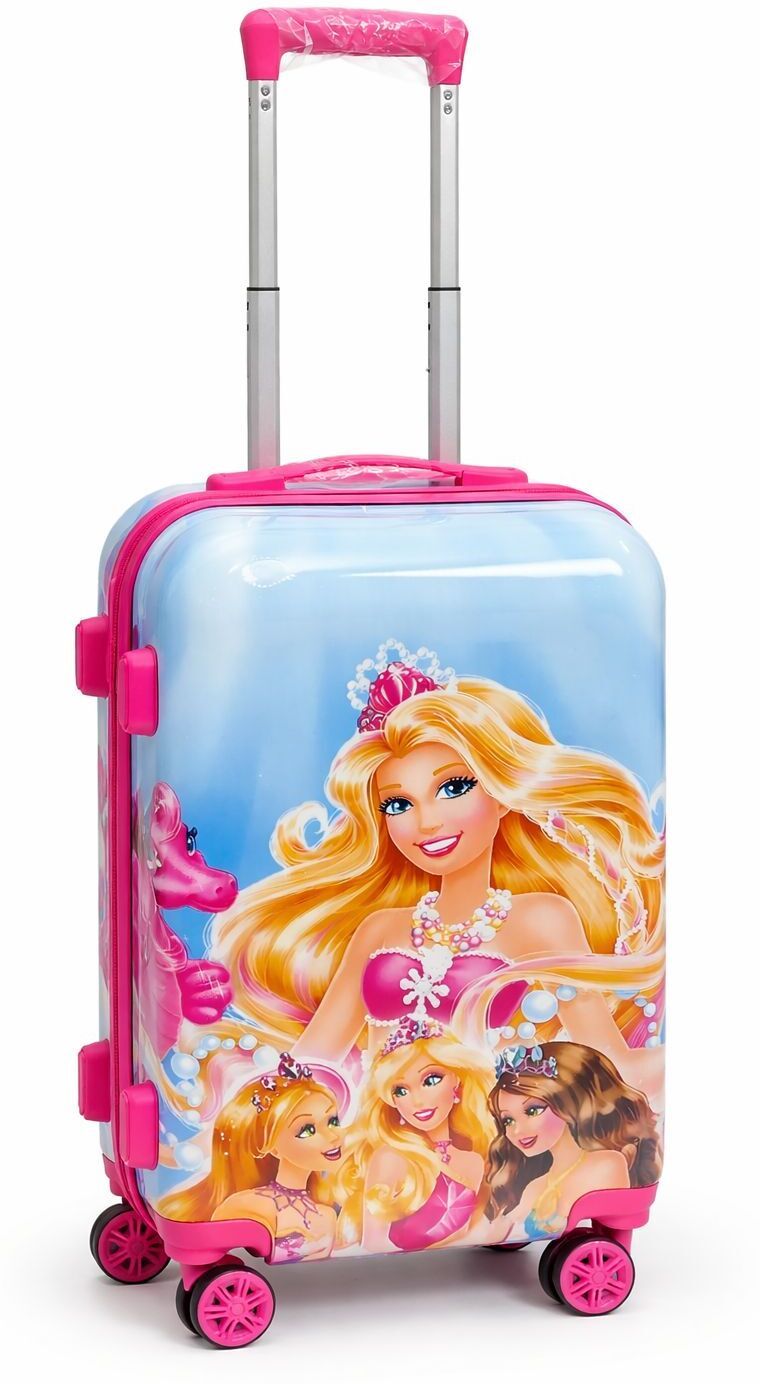 Small Check-in Suitcase (20 inch) 4 Wheels - Girl's golden hair Both Sides Print Hard Top Suitcase/Trolley - Pink-image-47