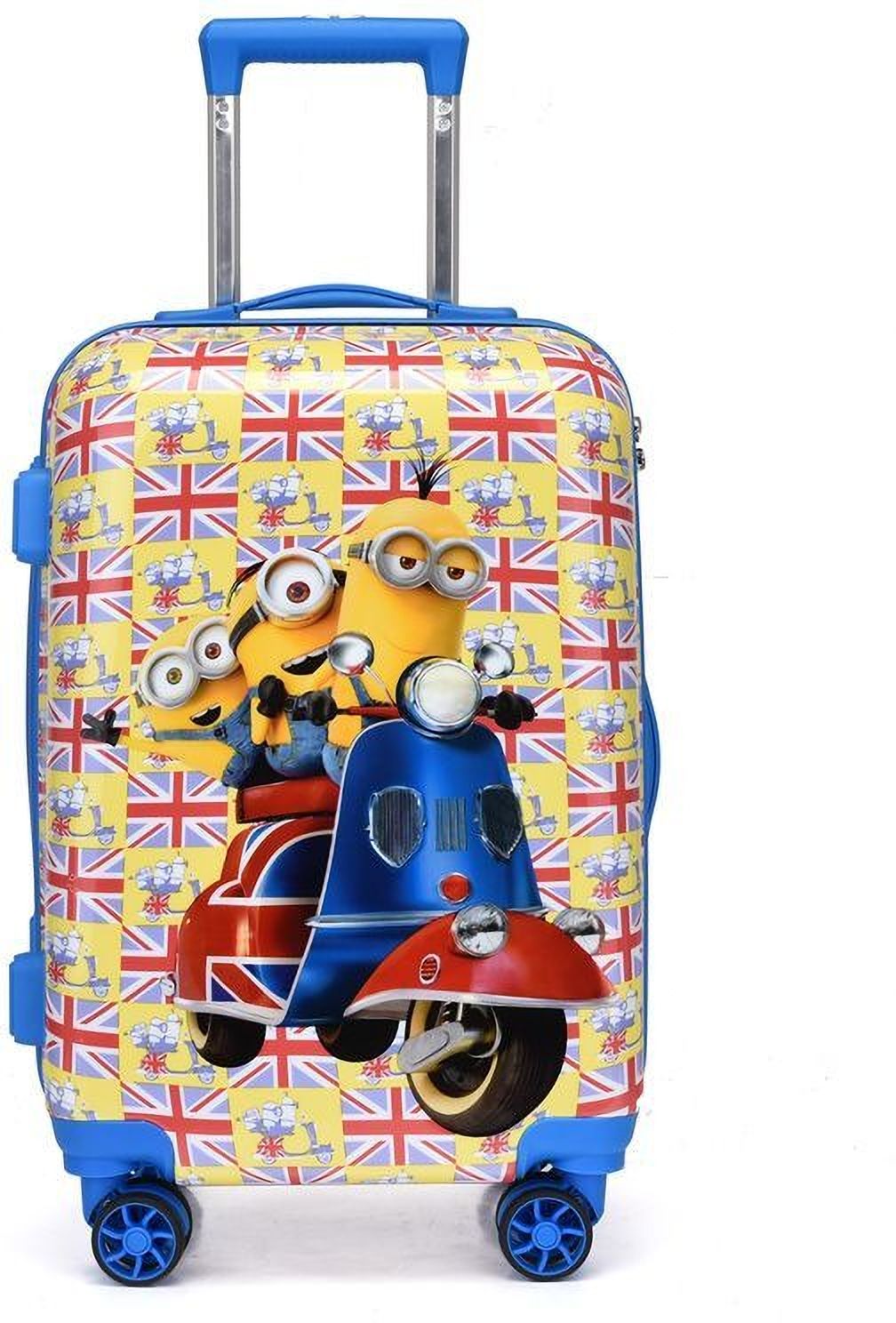 Small Cabin Suitcase (20 inch) 4 Wheels - Minion’s Scooter Printed Pattern Suitcase | Kids Trolley Bag Cabin - Multicolor-image-19