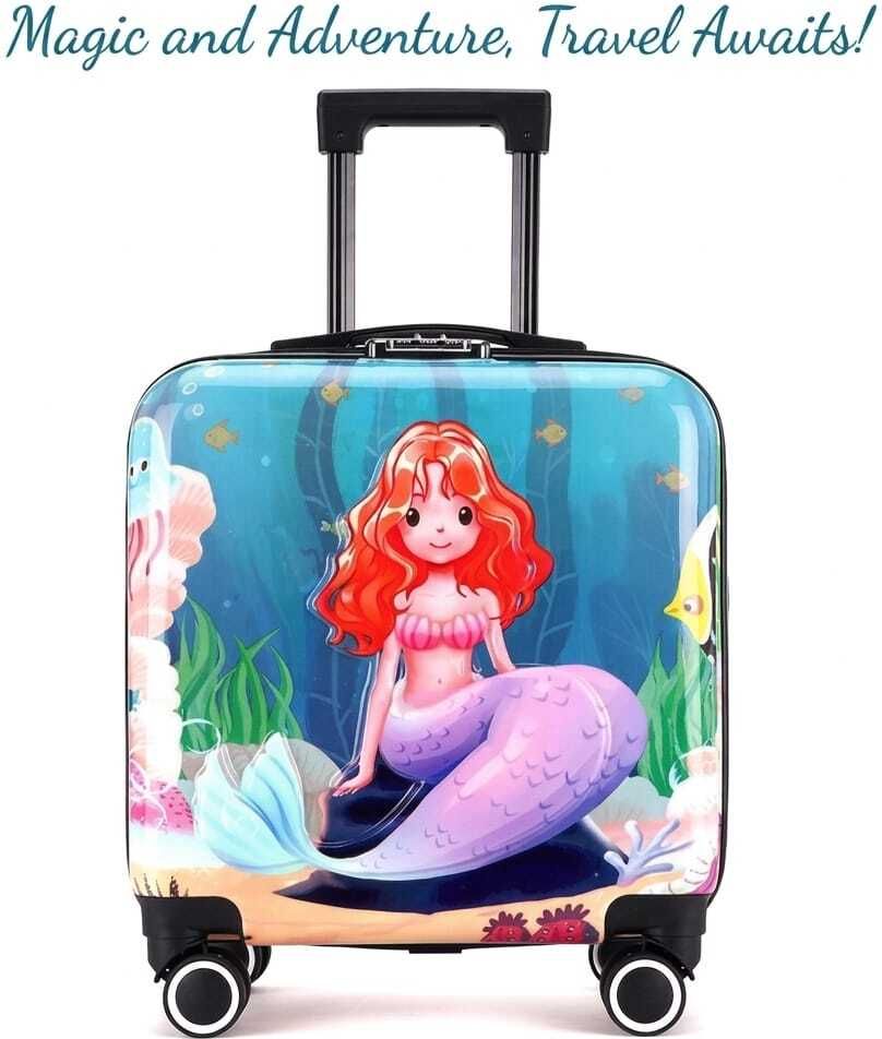 Small Cabin Suitcase (51 cm) 4 Wheels - Lightweight kids cabin suitcase 18 inch - Multicolor-image-48