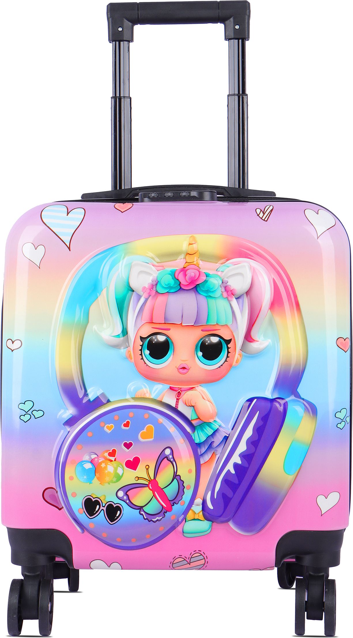 Small Cabin Suitcase (44 cm) 8 Wheels - Kids Trolley Bag Durable Polycarbonate Waterproof Trolley Bag for Kids - Multicolor-image-1