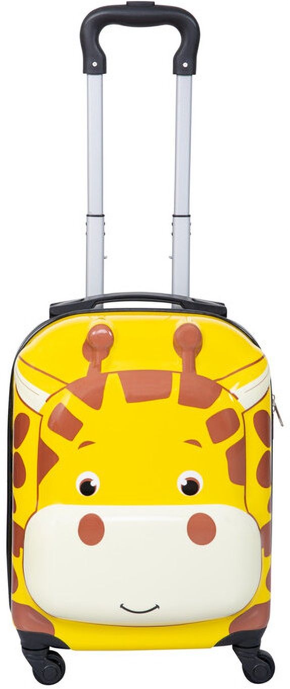 polo class Small Cabin Suitcase (29 inch) 4 Wheels - Zoo Giraffe Hard-Sided Polycarbonate Kids Trolley Bag -18 Inches - Yellow, Brown-picture-28