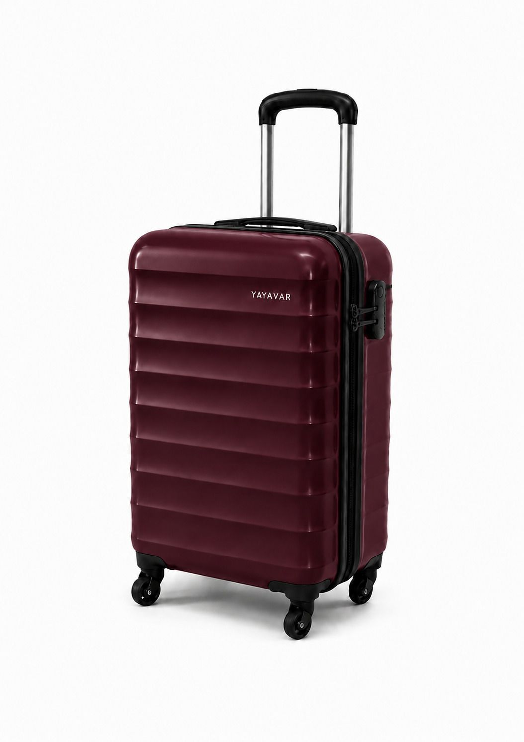 Small Cabin Suitcase (55 cm) 4 Wheels - OSLO Scratchproof 360Degree Rotating Latest Design Trolley Bag - Maroon-image-5