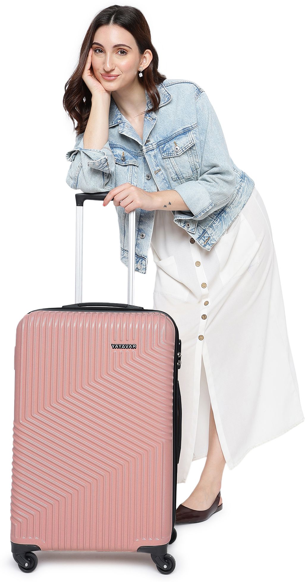 Medium Check-in Suitcase (67 cm) 4 Wheels - Cairo - Pink