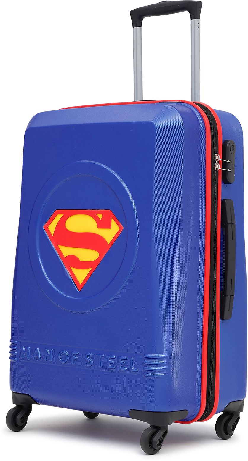 yayavar Medium Check-in Suitcase (67 cm) 4 Wheels - SUPERMAN OFFICIAL MERCHANDISE TROLLEY WITH PREMIUM MOULDED SUPERMAN LOGO - Blue-picture-22