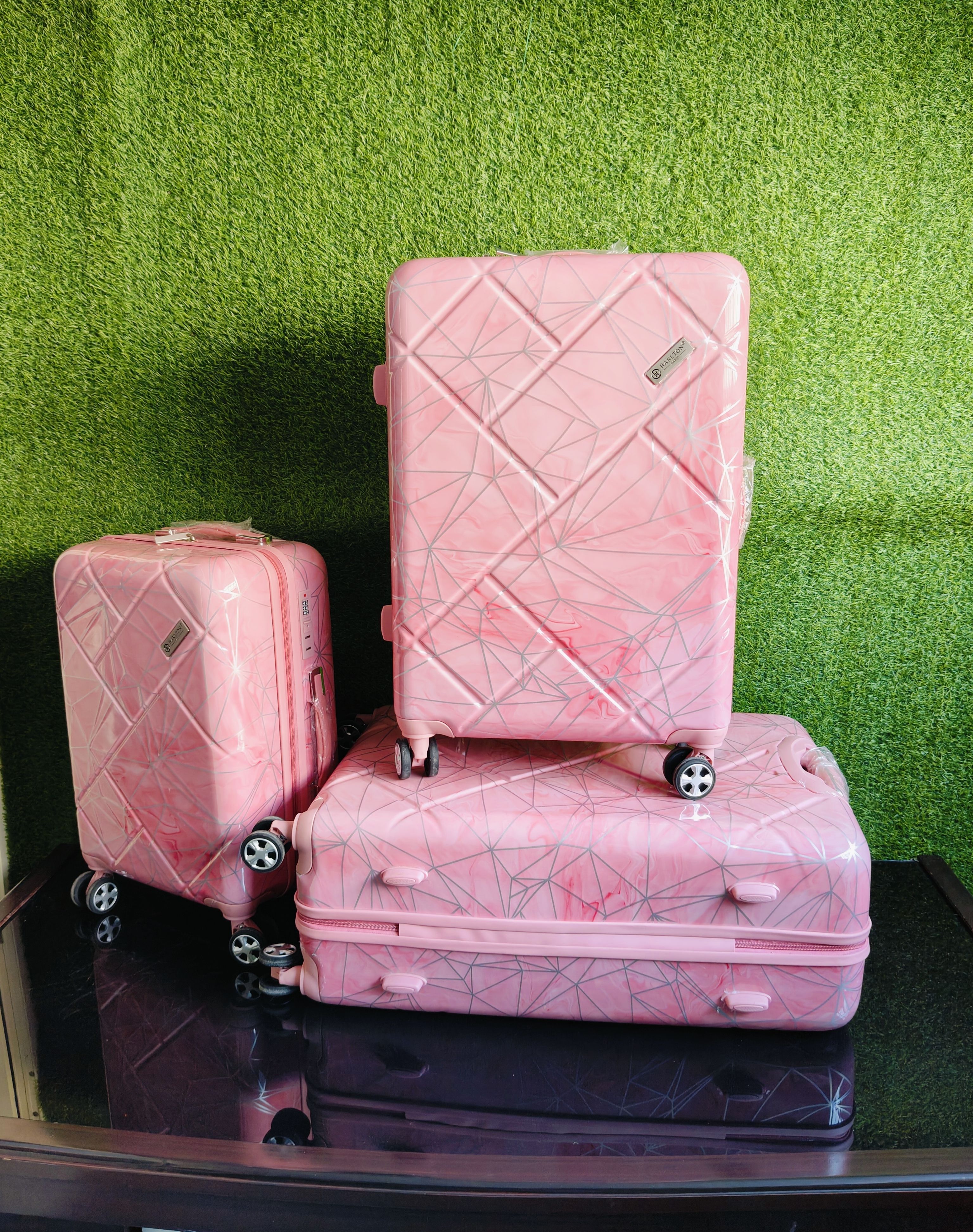 Large Cabin & Check-in Set (97 inch) 8 Wheels - VELAR - Pink-image-12