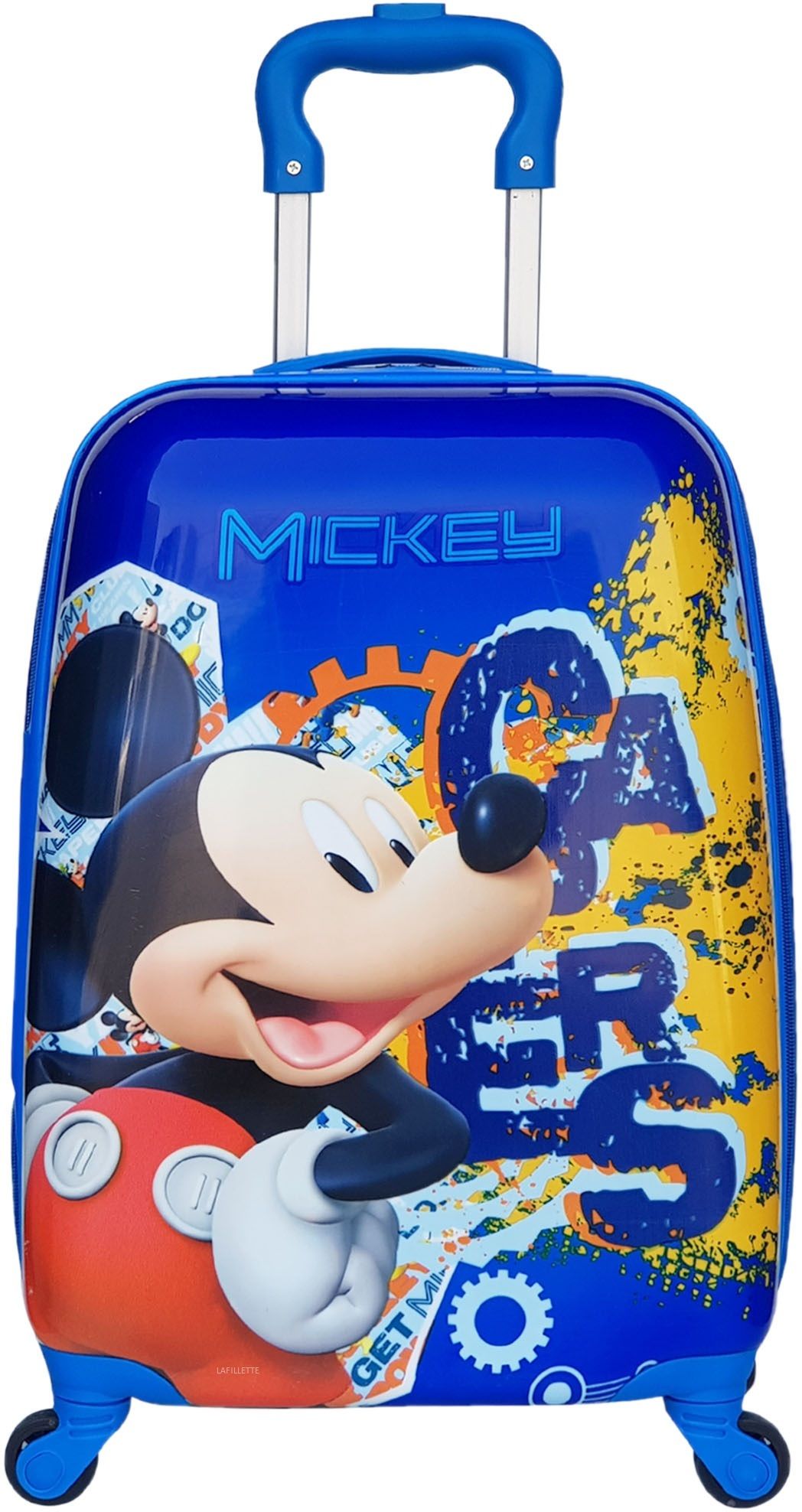lafillette Small Cabin & Check-in Set (48 cm) 4 Wheels - Polycarbonate Cabin Luggage 19 Inch Square Shape Rotating 4 Wheels Trolley Bag For Children - Blue-picture-1