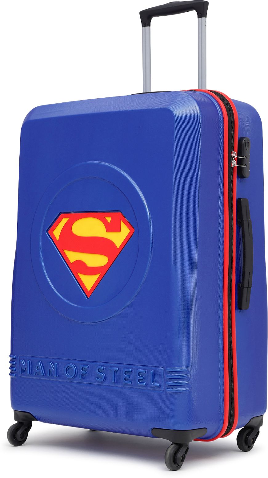 yayavar Large Check-in Suitcase (76 cm) 4 Wheels - SUPERMAN OFFICIAL MERCHANDISE TROLLEY WITH PREMIUM MOULDED SUPERMAN LOGO - Blue-picture-41