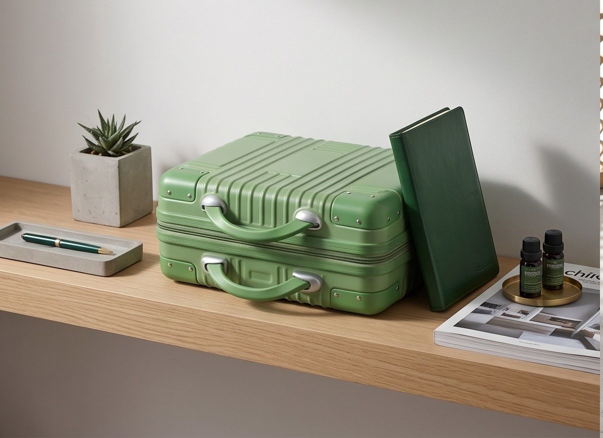 Cabin & Check-in Set (11.5 cm) - VID- Mini Suitcase-Orange - Green-image-37