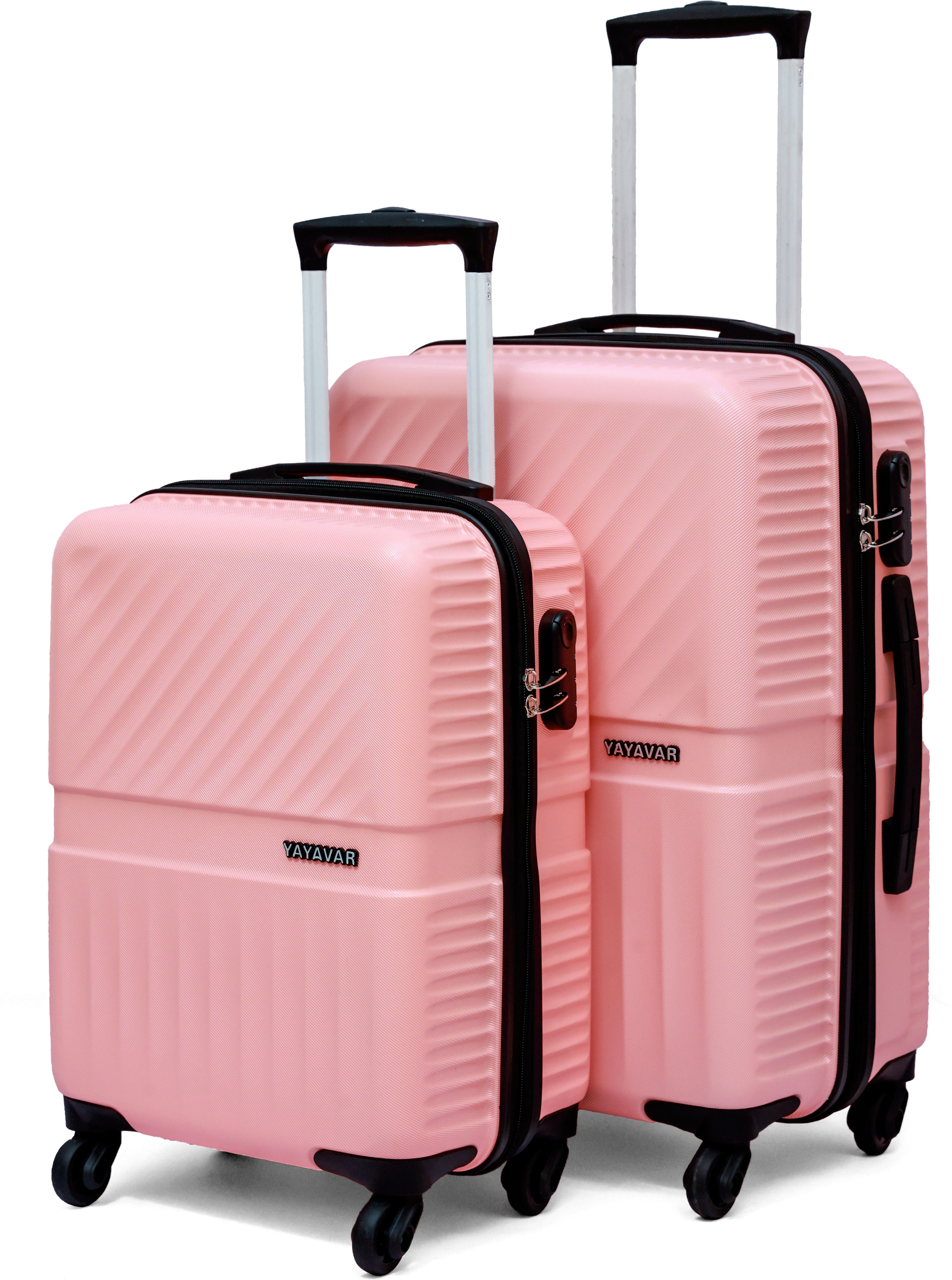 yayavar Hard Body Set of 2 Luggage 4 Wheels - MIAMI - Pink-picture-48