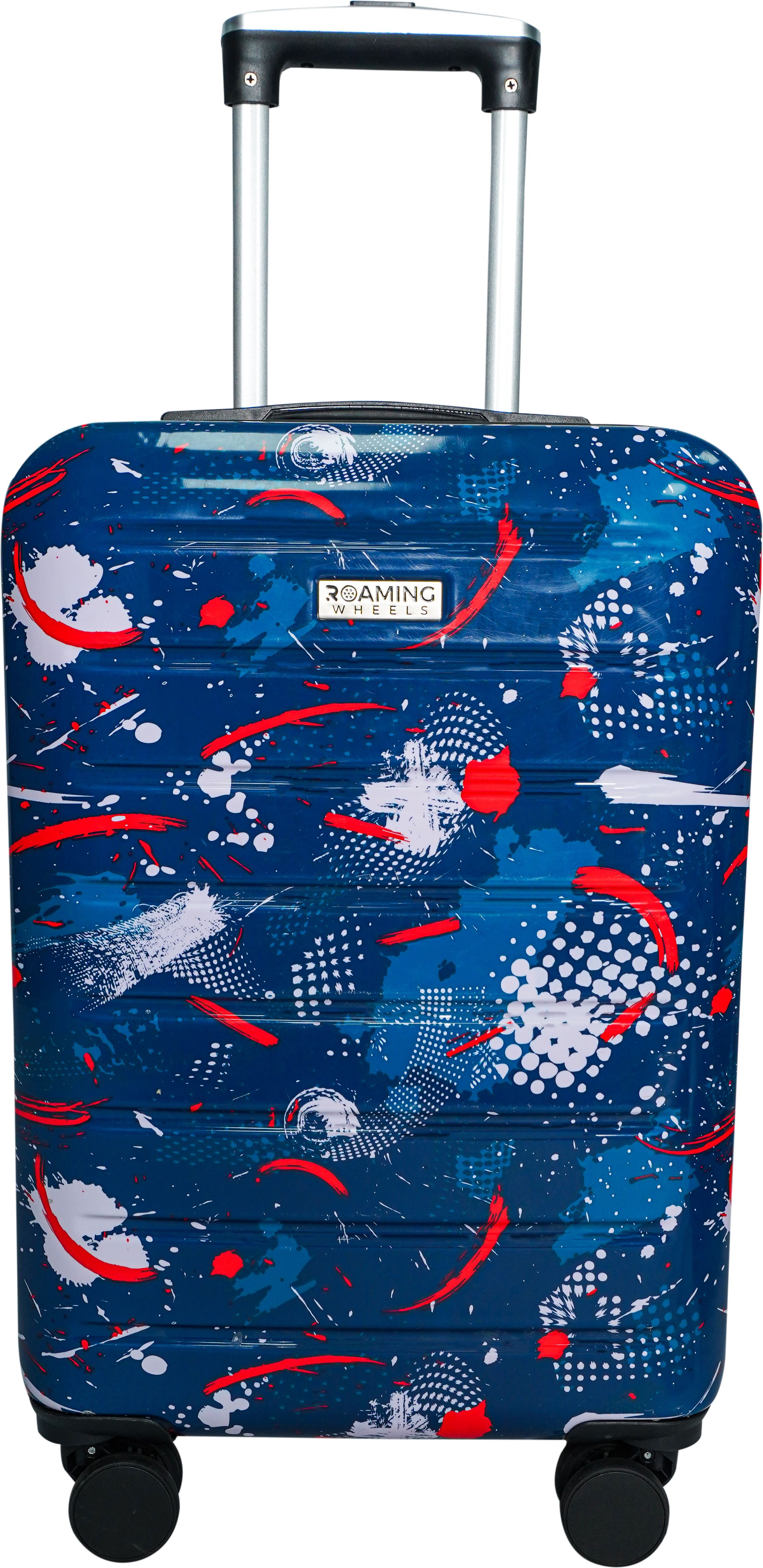 Small Cabin Suitcase (58 cm) 8 Wheels - 20 Inch Premium Printed Luggage for Travel Trolley bag hard Suitcase - Blue-image-15