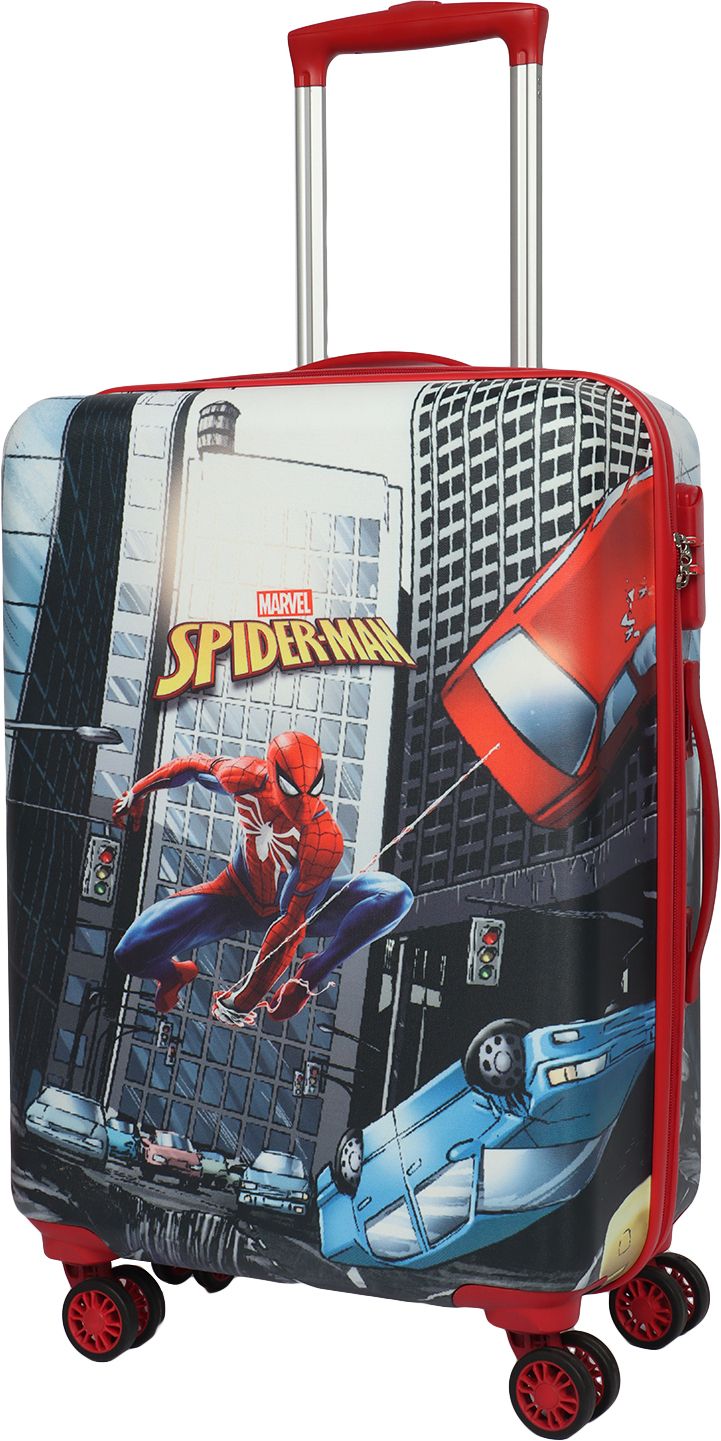 marvel Small Cabin Suitcase (48 cm) 4 Wheels - Novex Original Spider Man Hard Sided Polycarbonate Kids Trolley Bag 18" - Red-picture-26
