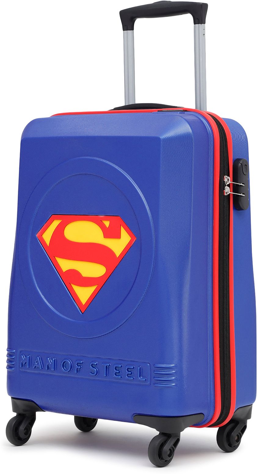 yayavar Small Cabin Suitcase (55 cm) 4 Wheels - SUPERMAN OFFICIAL MERCHANDISE TROLLEY WITH PREMIUM MOULDED SUPERMAN LOGO - Blue-picture-38