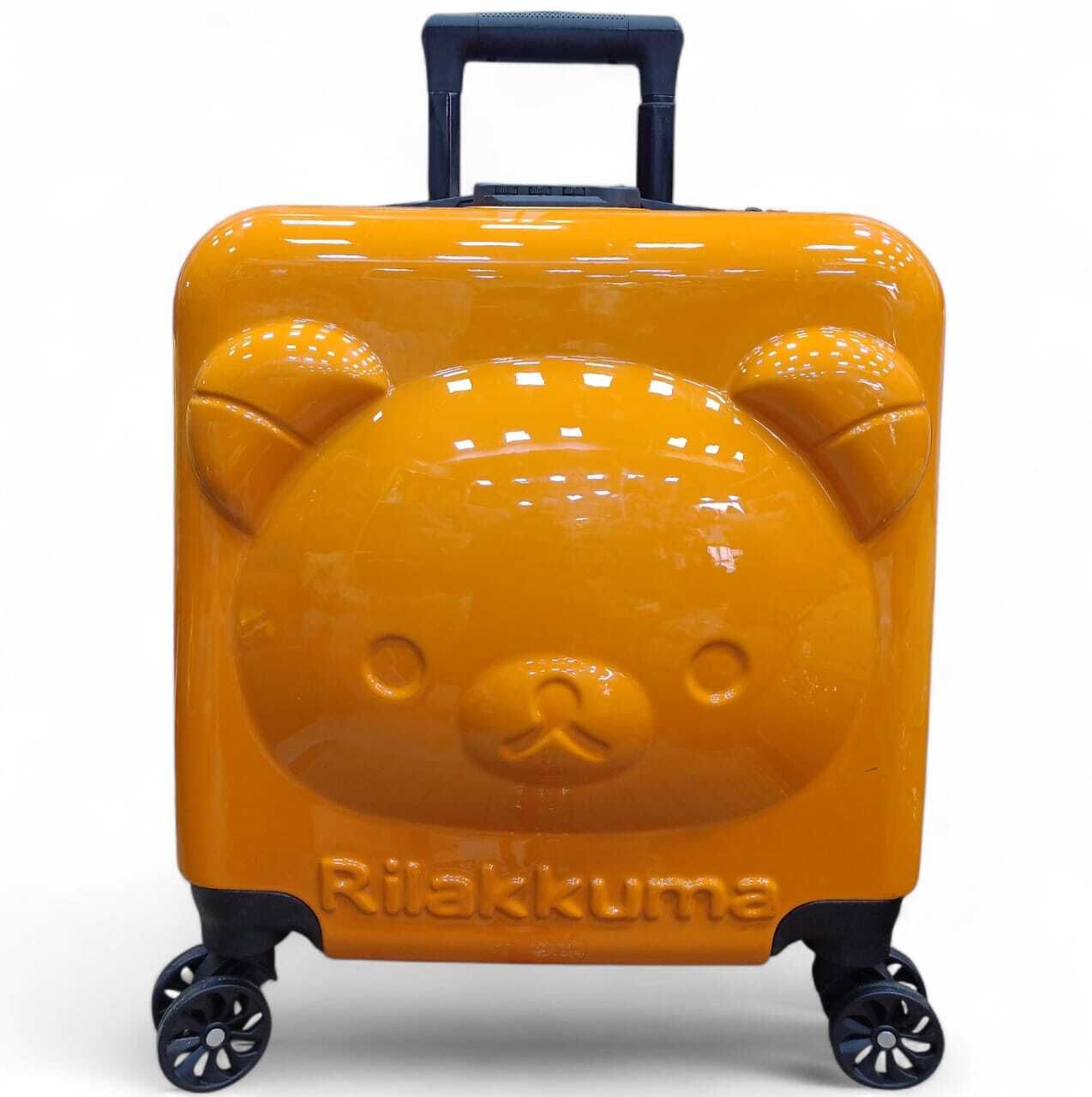 Small Cabin Suitcase (32 cm) 4 Wheels - Kids Trolley Bag | Trolley Bag Suitcase & Cabin Luggage with Spinner Wheels - Orange-image-43