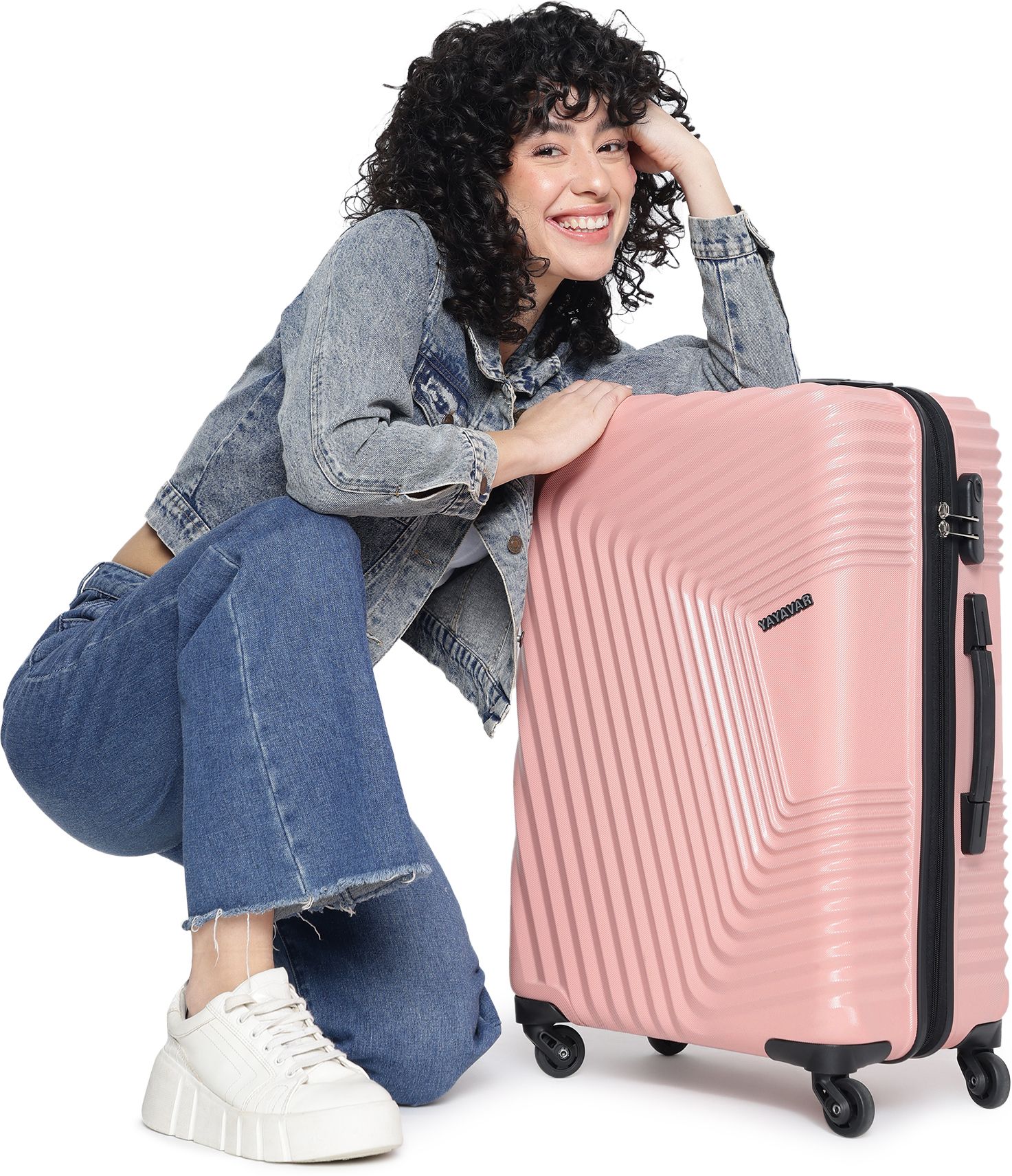 yayavar Medium Check-in Suitcase (67 cm) 4 Wheels - MONACO Scratchproof 360Degree Rotating Latest Design Trolley Bag - Pink-picture-17
