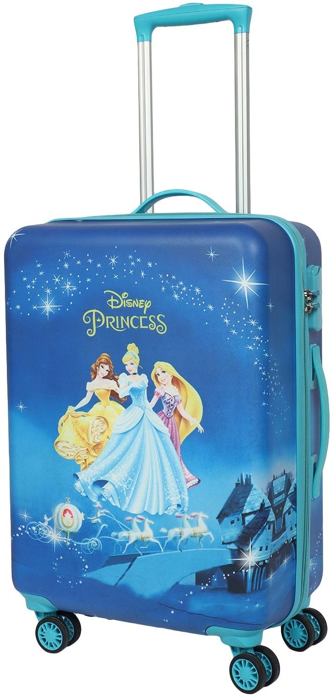 Small Cabin Suitcase (48 cm) 4 Wheels - Novex 18 Inch Original Princess Hard Sided Polycarbonate Kids Trolley 18" - Teal-image-20