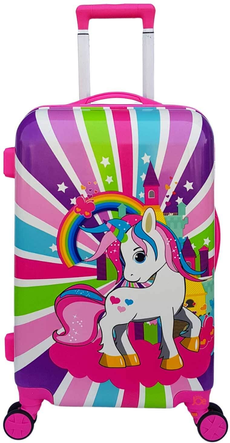 Small Cabin Suitcase (24 inch) 4 Wheels - Polycarbonate Lightweight Kids Carry On Luggage Rolling Bag Travel Trolley Bag - Multicolor-image-4
