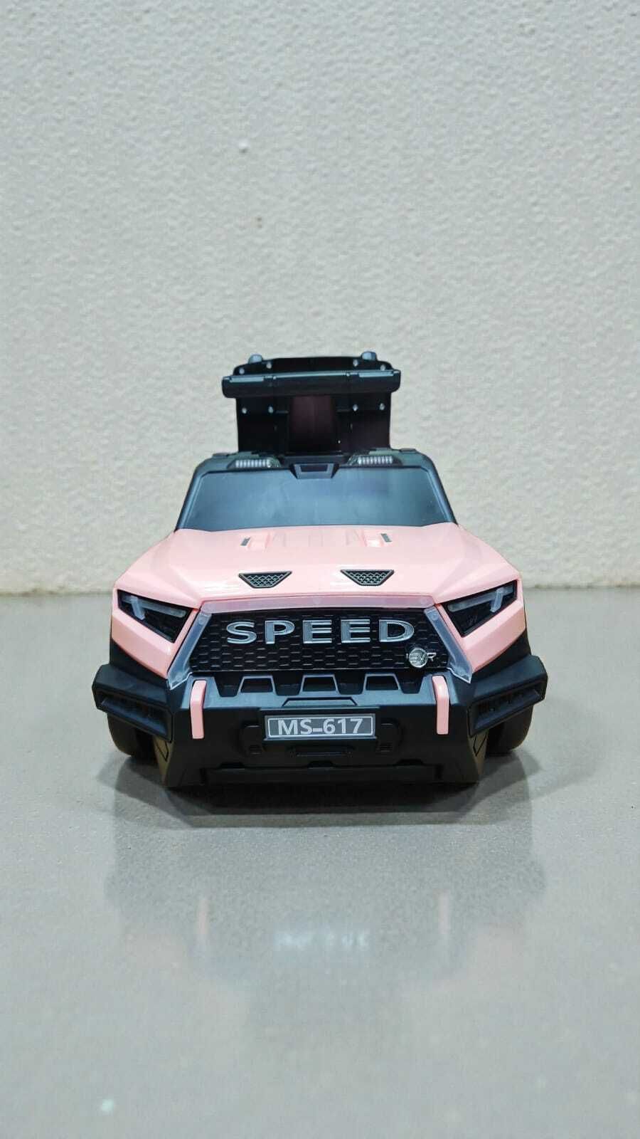 Small Cabin Suitcase (24 cm) 4 Wheels - Kids Trolley Suitcase SUV Ride On Car, Kids Suitcase Trolley Bag - Pink-image-10