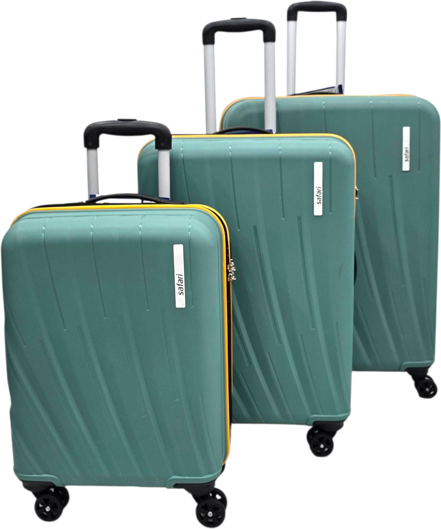 safari Hard Body Set of 3 Luggage 8 Wheels - CAIRO SET - Green-picture-41