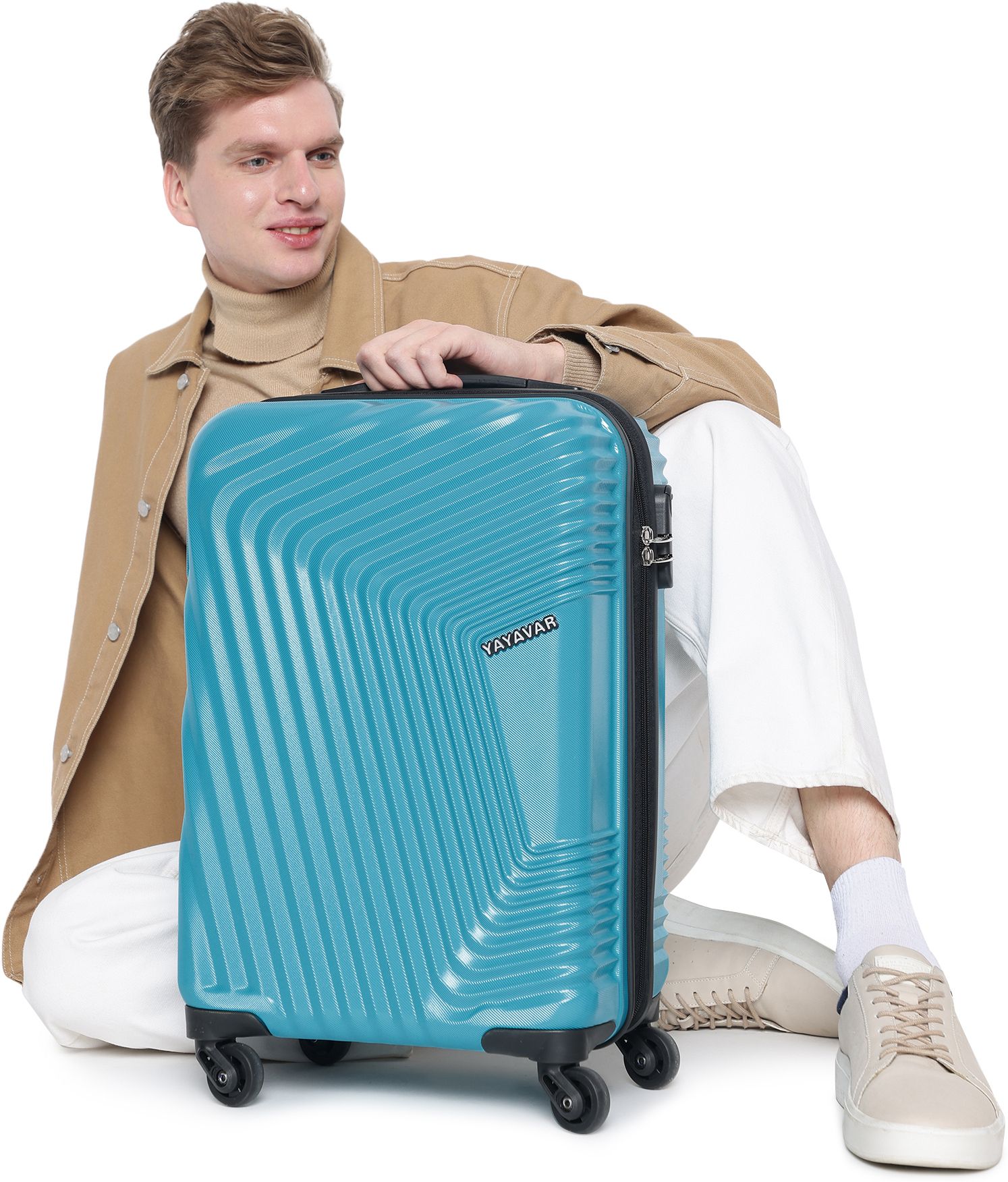 yayavar Small Cabin Suitcase (55 cm) 4 Wheels - Monaco Scratchproof 360Degree Rotating Latest Design Trolley Bag - Teal-picture-29