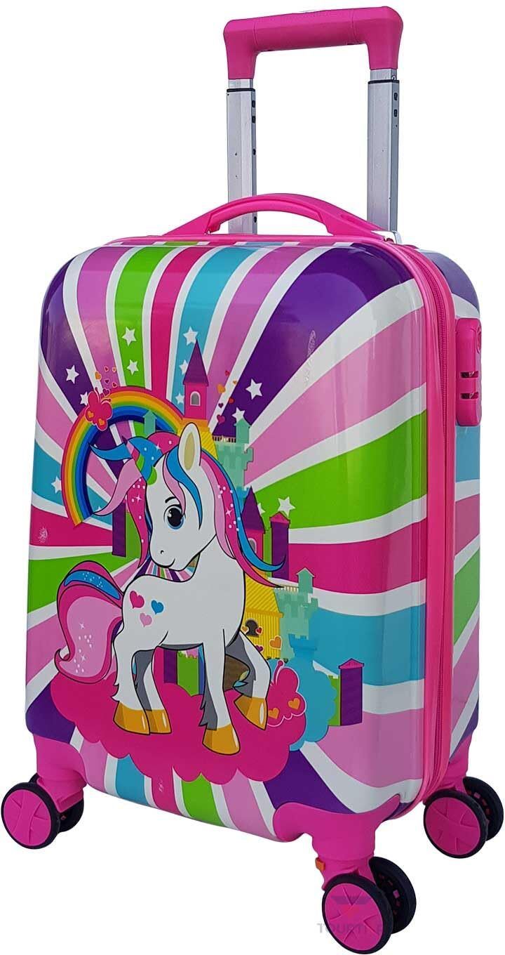 Small Cabin Suitcase (20 inch) 4 Wheels - Kids Carry On Luggage Children travel Suitcase With 360°Rotating Hard Shell Case - Multicolor-image-40