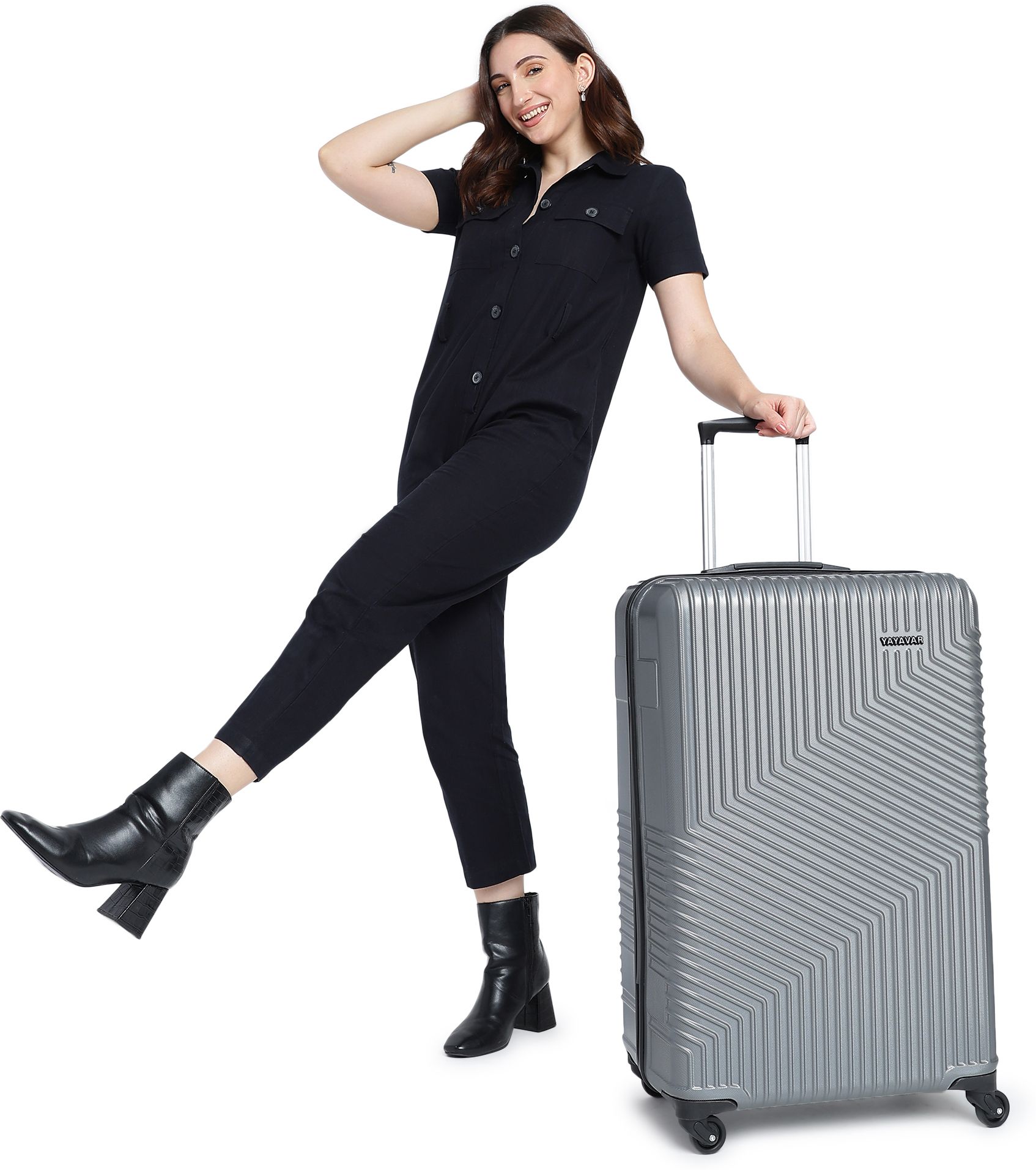 yayavar Large Check-in Suitcase (76 cm) 4 Wheels - Cairo - Silver-picture-29