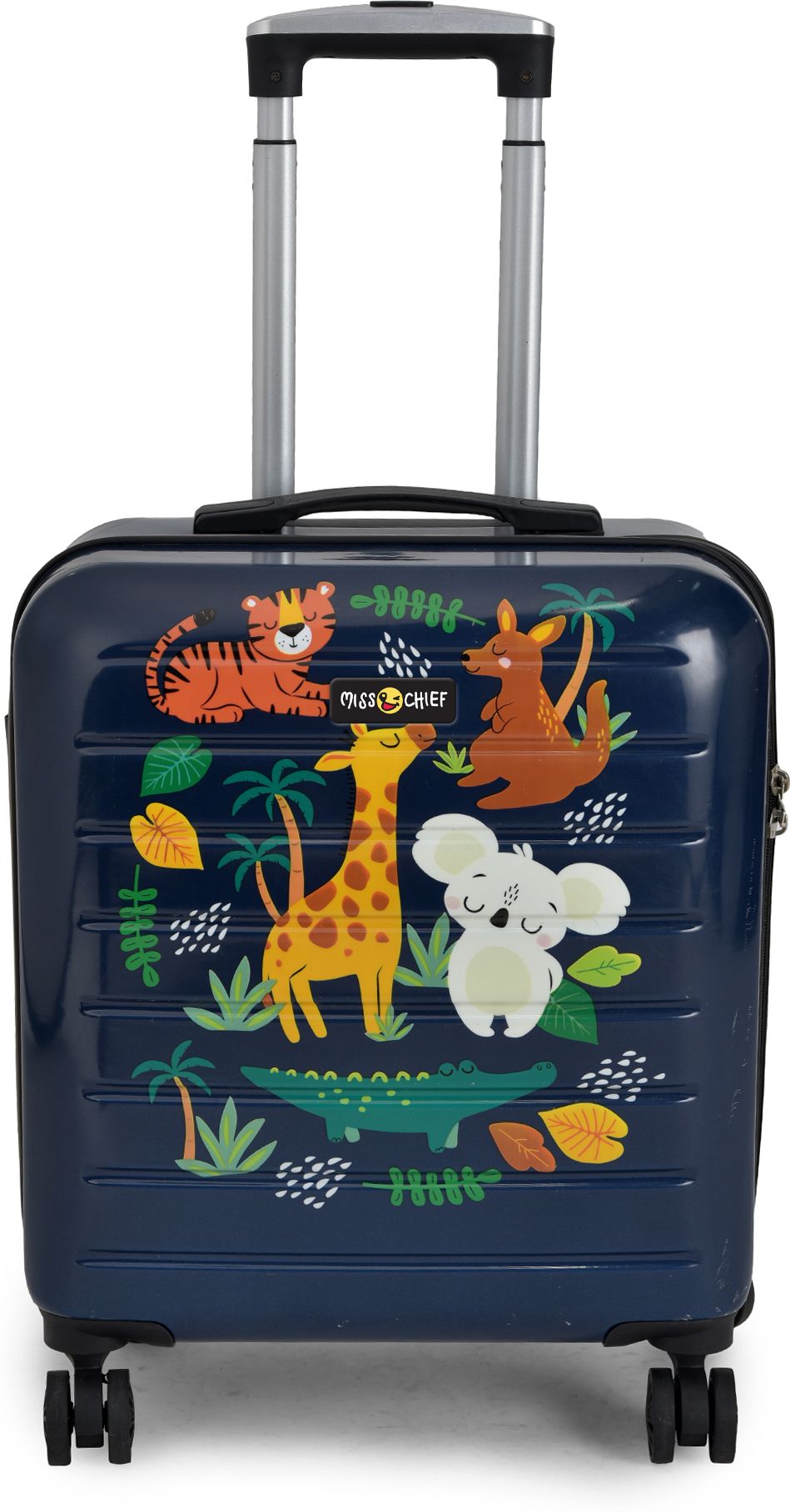 Small Cabin Suitcase (55 inch) 8 Wheels - Printed kid Trolley bag - Multicolor-image-2