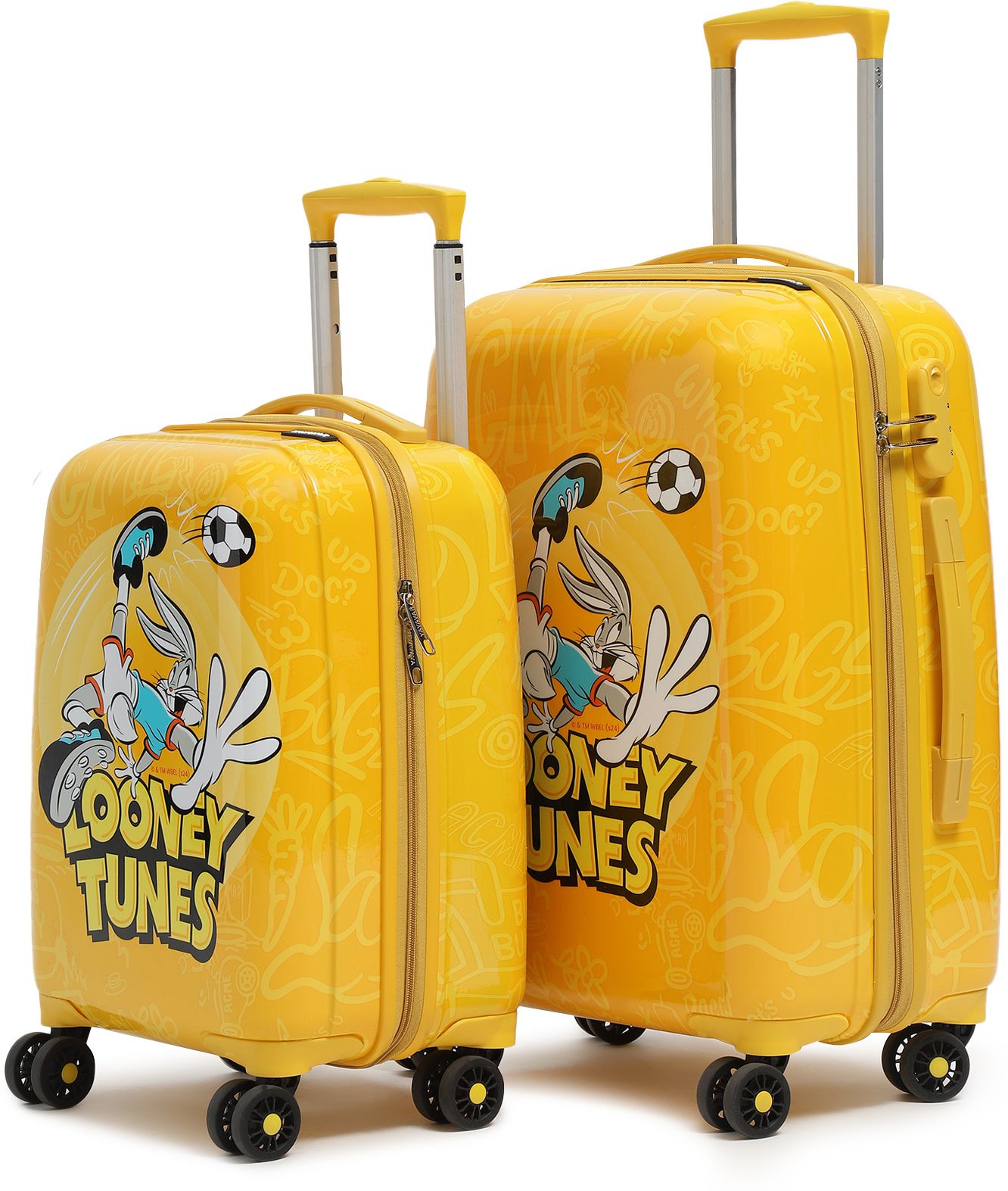 Hard Body Set of 2 Luggage 8 Wheels - OFFICIAL MERCHANDISE KIDS TROLLEY (5 Years International Warranty) - Multicolor-image-35
