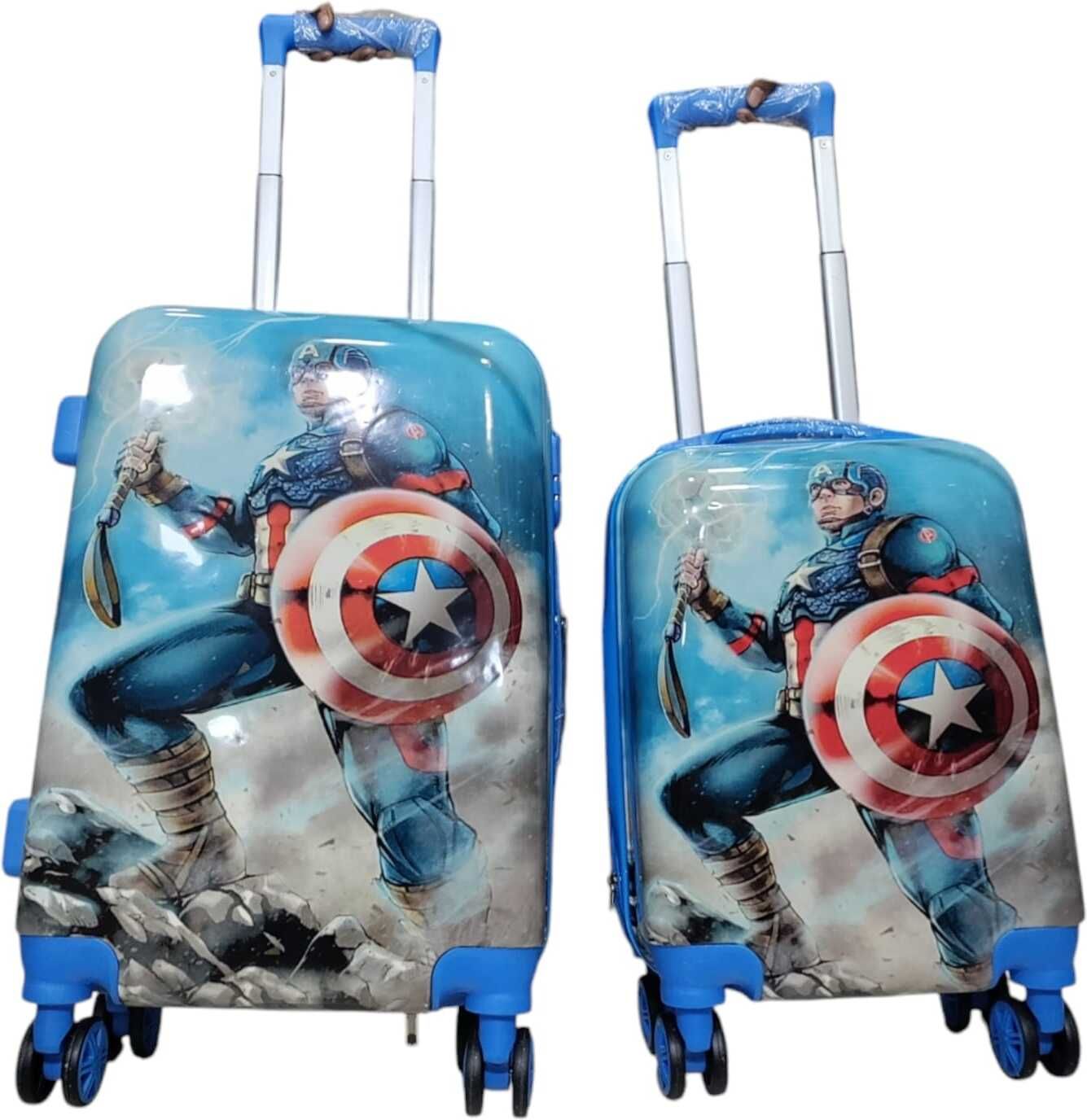 Hard Body Set of 2 Luggage 4 Wheels - duitcase-6 - Blue-image-43