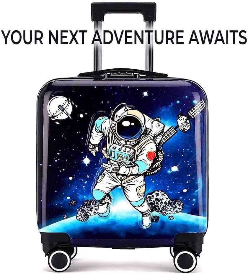 navrangi Small Cabin Suitcase (52 cm) 4 Wheels - Kids Hard-Sided Polycarbonate Trolley Bag - Multicolor-picture-39