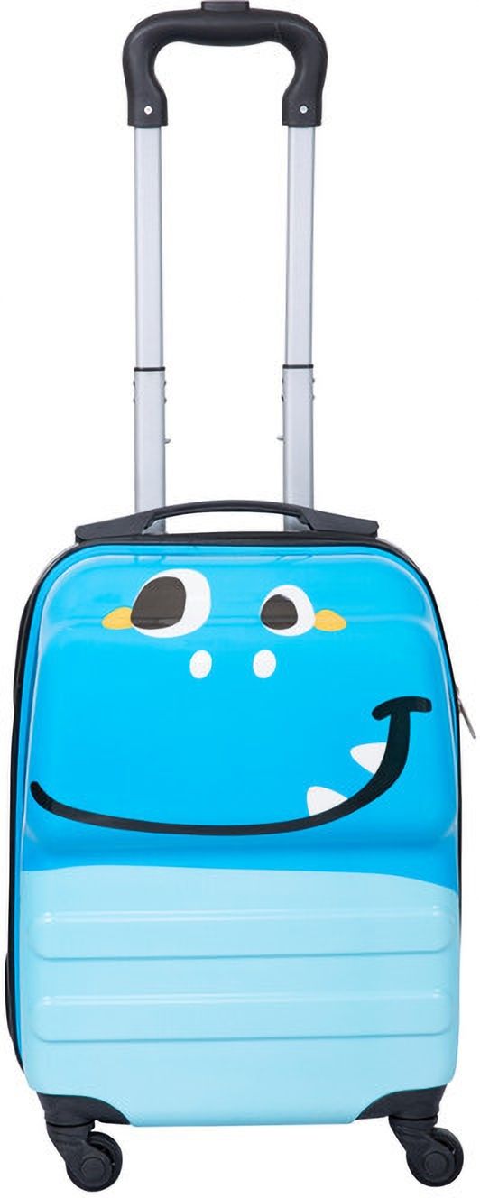 Small Cabin Suitcase (29 inch) 4 Wheels - Dolphin Hard-Sided Polycarbonate Kids Trolley Bag -18 Inches - Blue-image-35