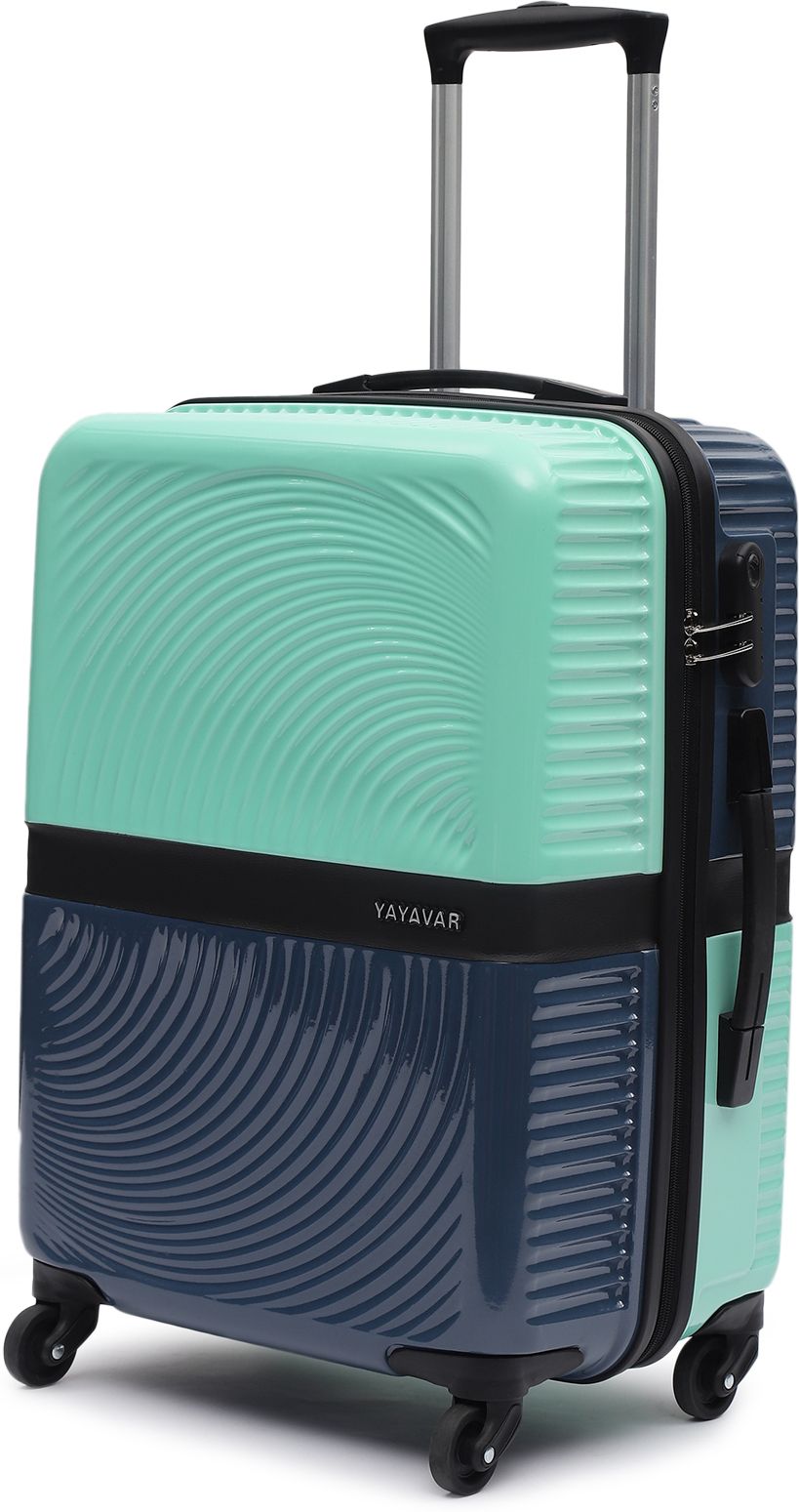 yayavar Medium Check-in Suitcase (64 cm) 4 Wheels - VENICE - Dual Color Scratch Proof Printed Trolley Bag - Blue, Green-picture-12