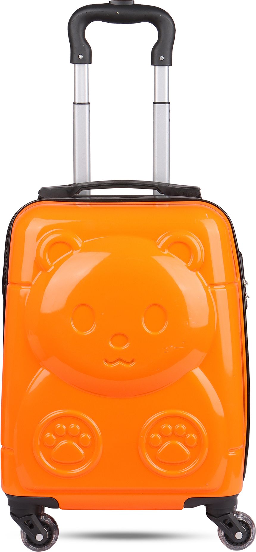 Small Check-in Suitcase (18 inch) 4 Wheels - Kids Trolley | Light Weight Waterproof Casual Hard Fabric Material Kids Trolley - Orange-image-33