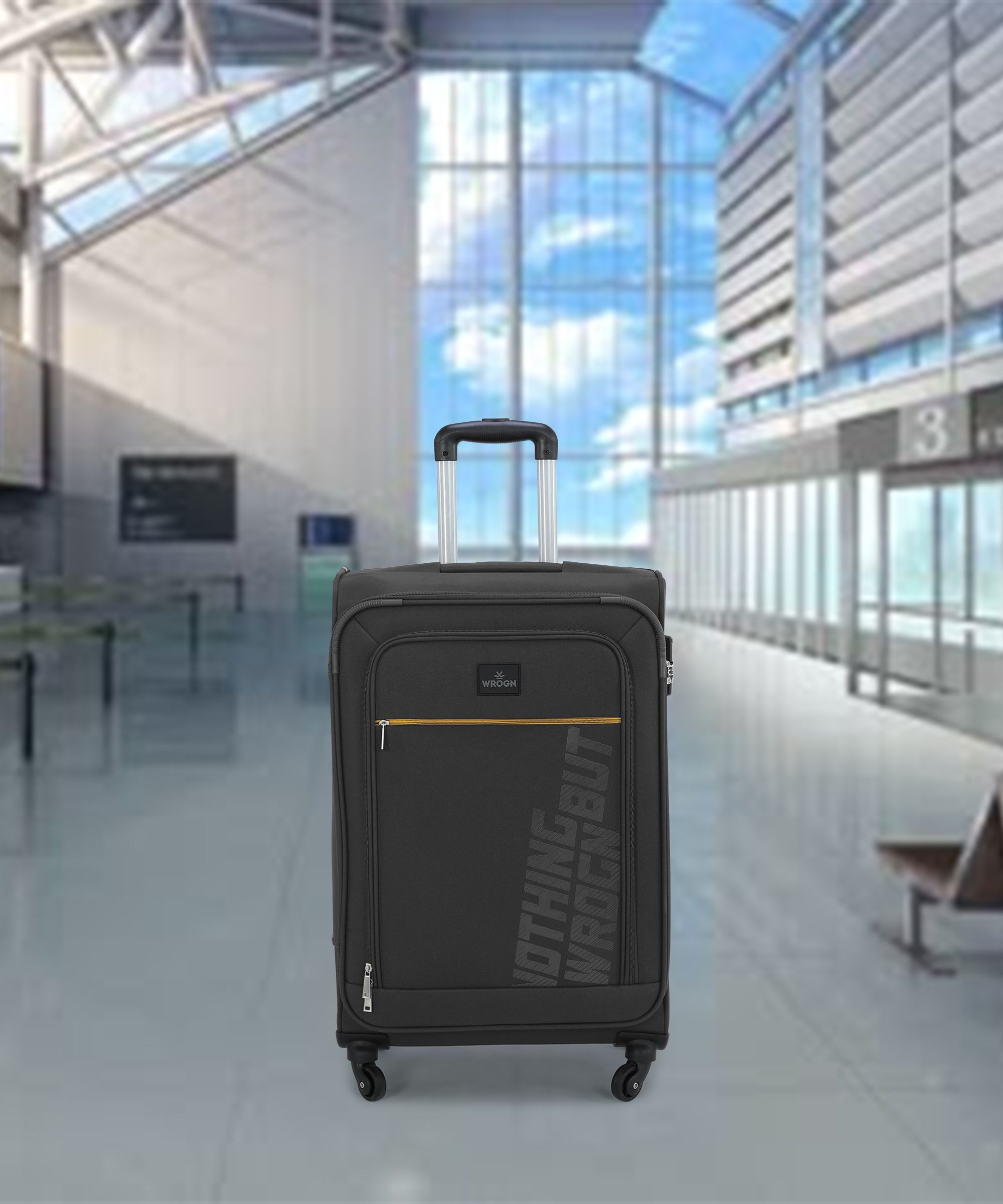 Medium Check-in Suitcase (65 cm) 8 Wheels - Popzy - Black-image-30