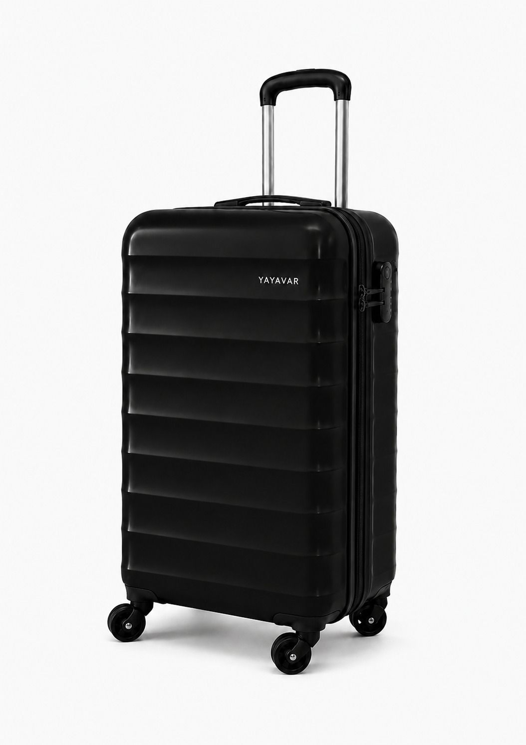 yayavar Medium Check-in Suitcase (66 cm) 4 Wheels - OSLO Scratchproof 360Degree Rotating Latest Design Trolley Bag - Black-picture-10