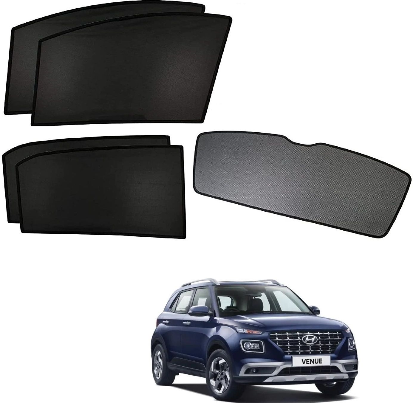 kozdiko Side Window, Rear Window Sun Shade For Hyundai Venue-picture-5