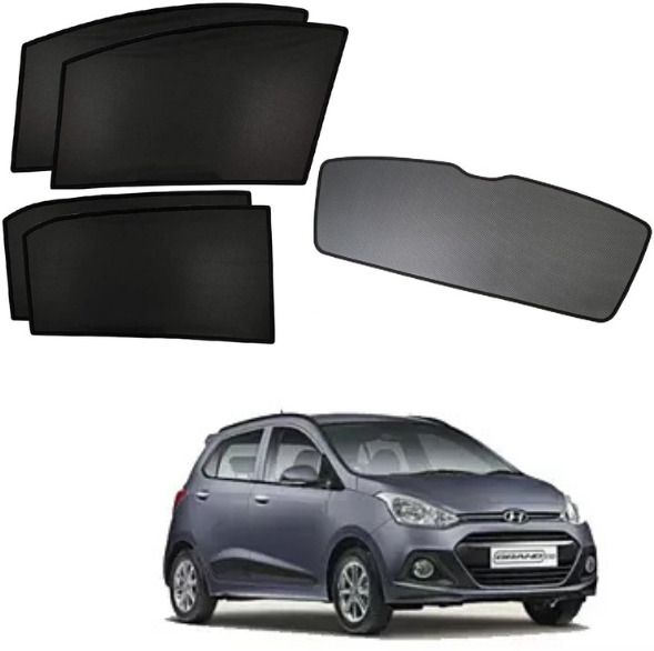 rakrish Rear Window, Side Window Sun Shade For Hyundai Grand i10-picture-11