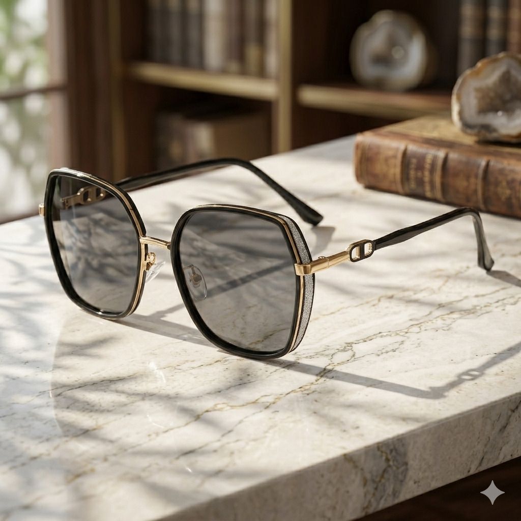 UV Protection Octagonal, Over-sized Sunglasses (Free Size)-image-47