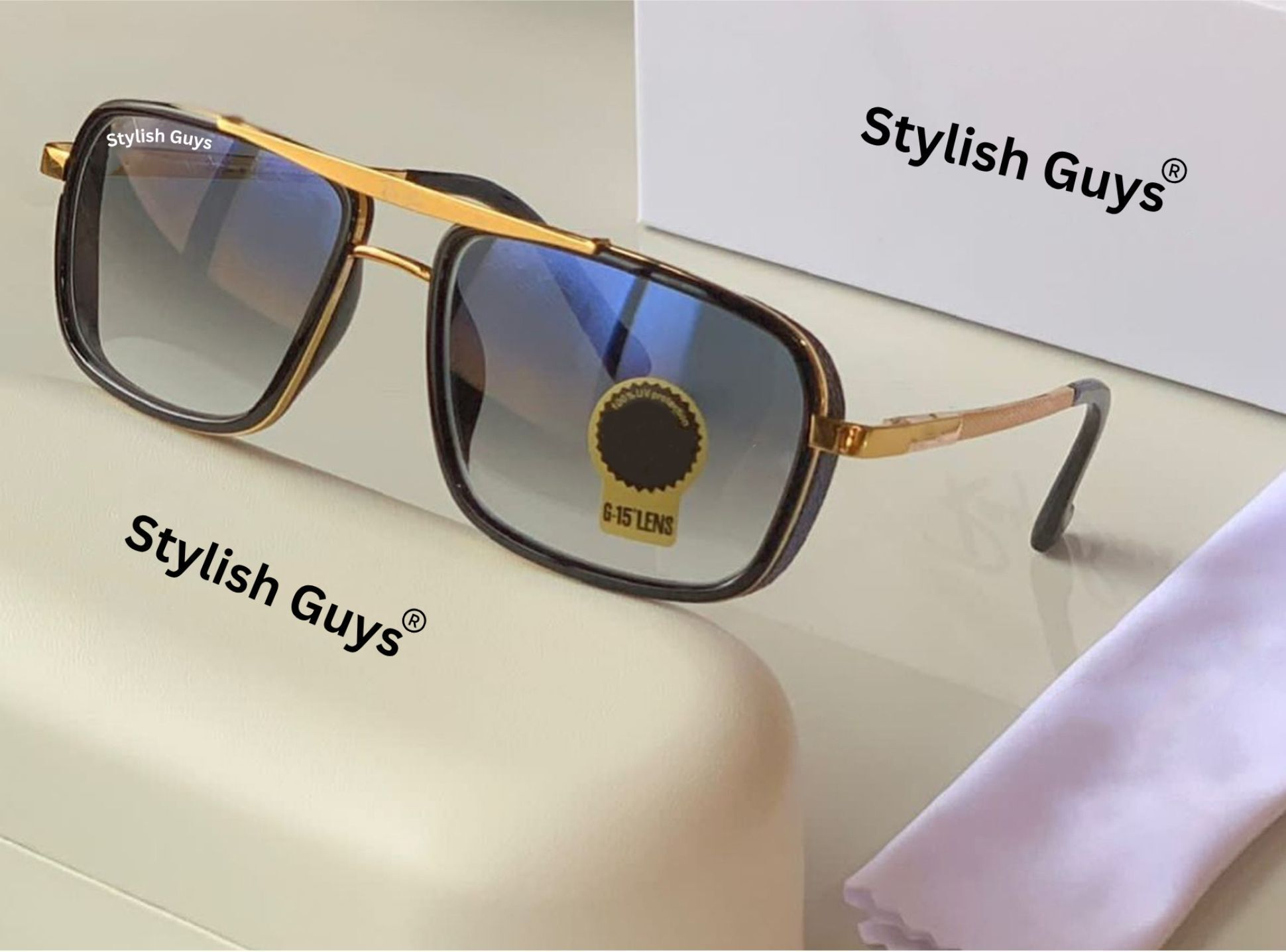 stylish guys Mirrored, UV Protection Retro Square Sunglasses (Free Size)-picture-41