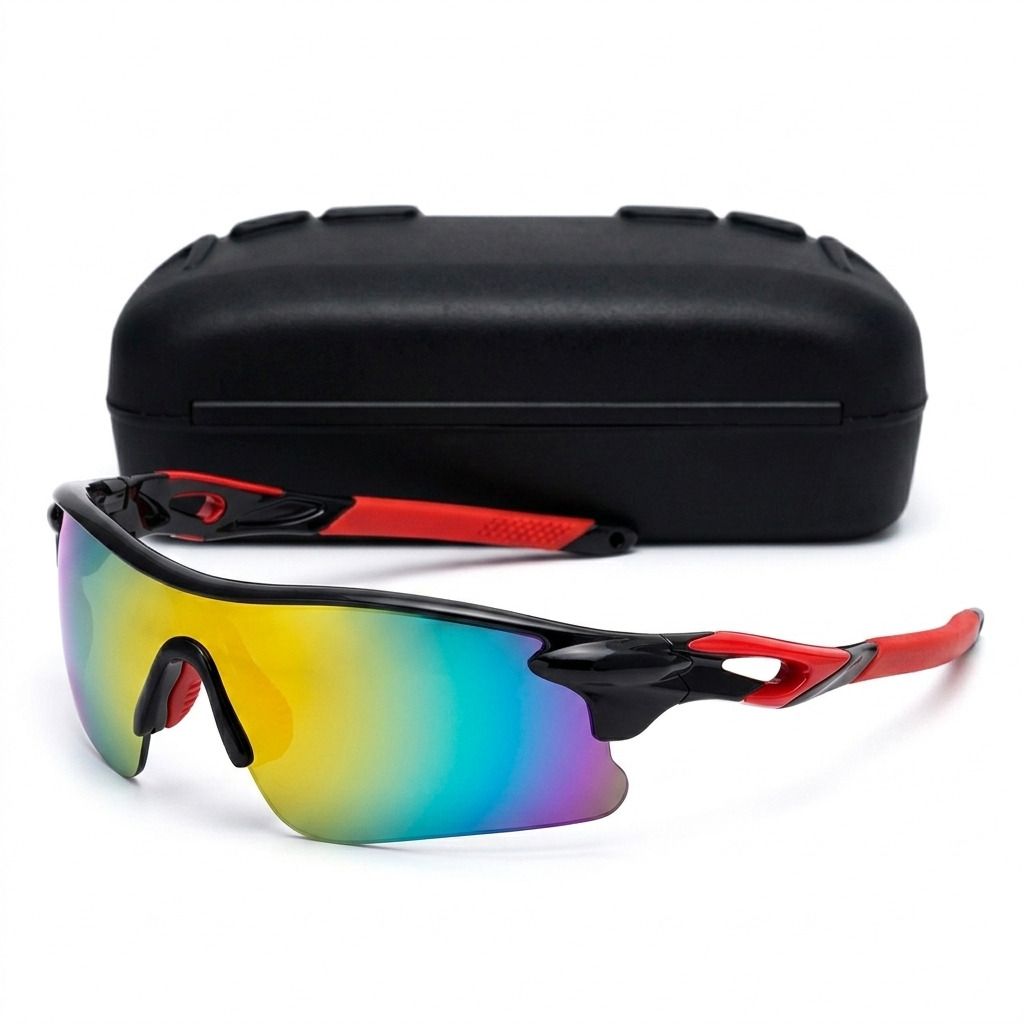 aspecs red-black Mirrored UV Protection Sports Googles For Boys/Cricket Sunglass-picture-12