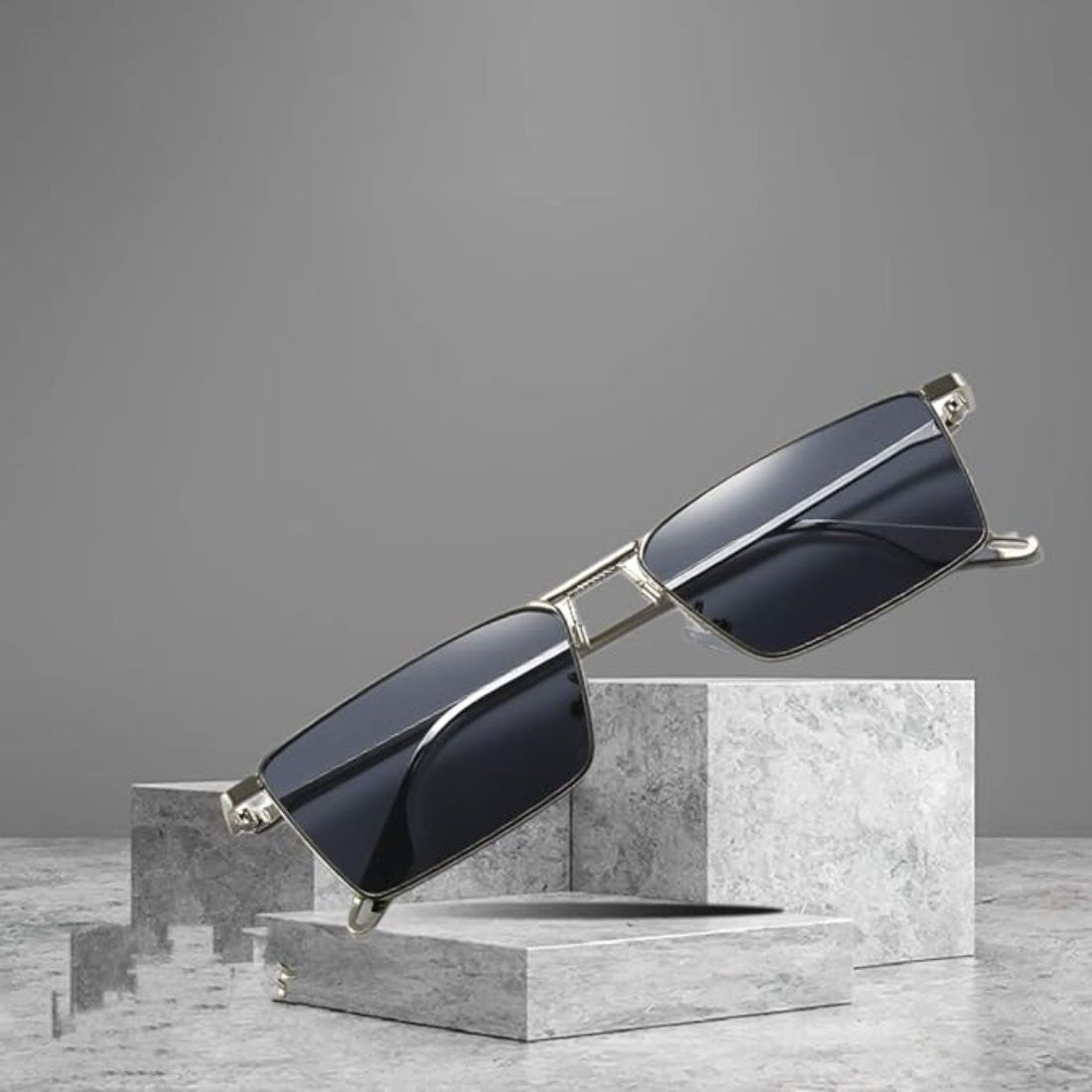 UV Protection, Riding Glasses Rectangular, Retro Square, SpectacleSunglasses (54)